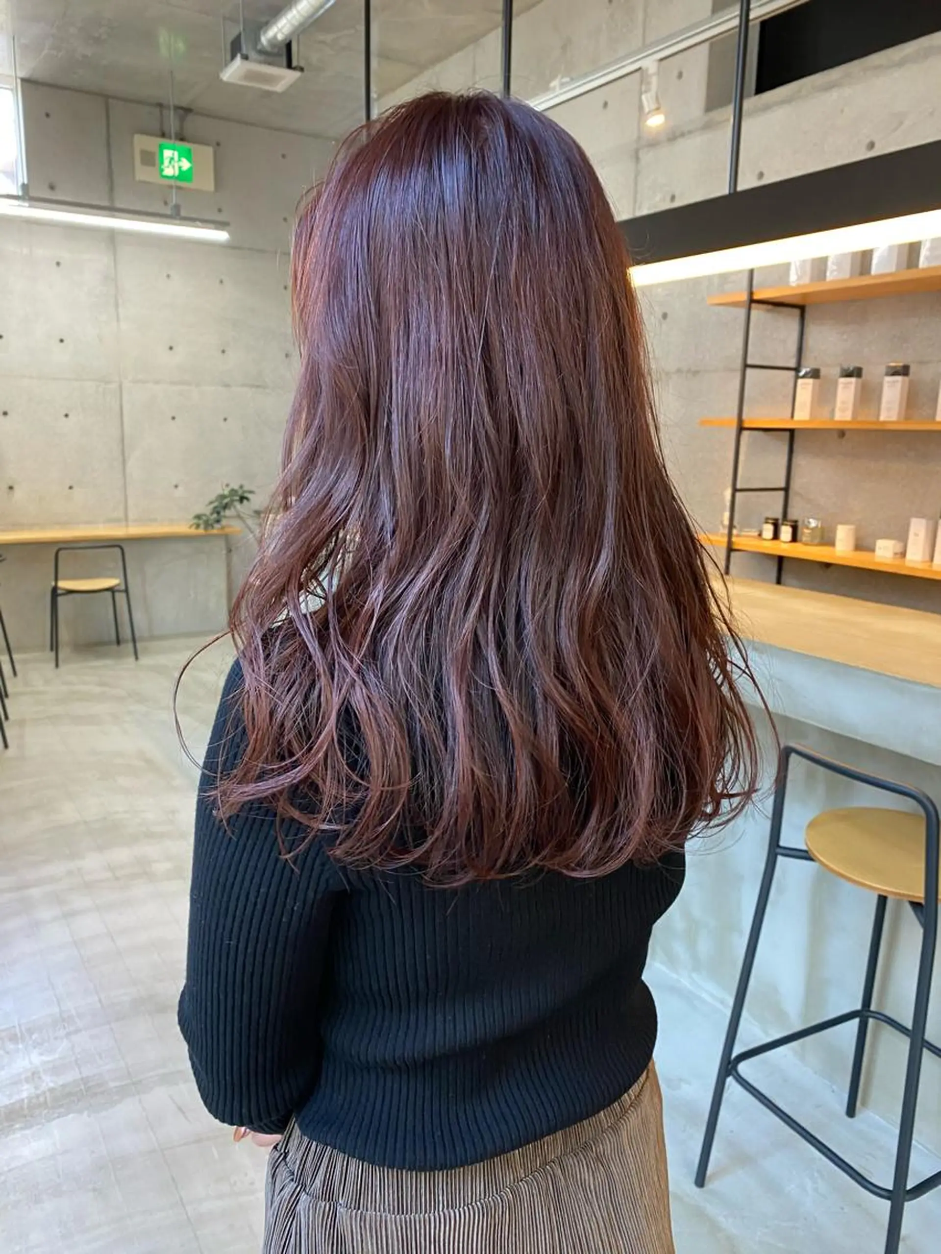 ロング カラー ヘアアレンジ ブリーチ カシス ブリーチなしカラー オレンジ son hair HIROEのヘアスタイル