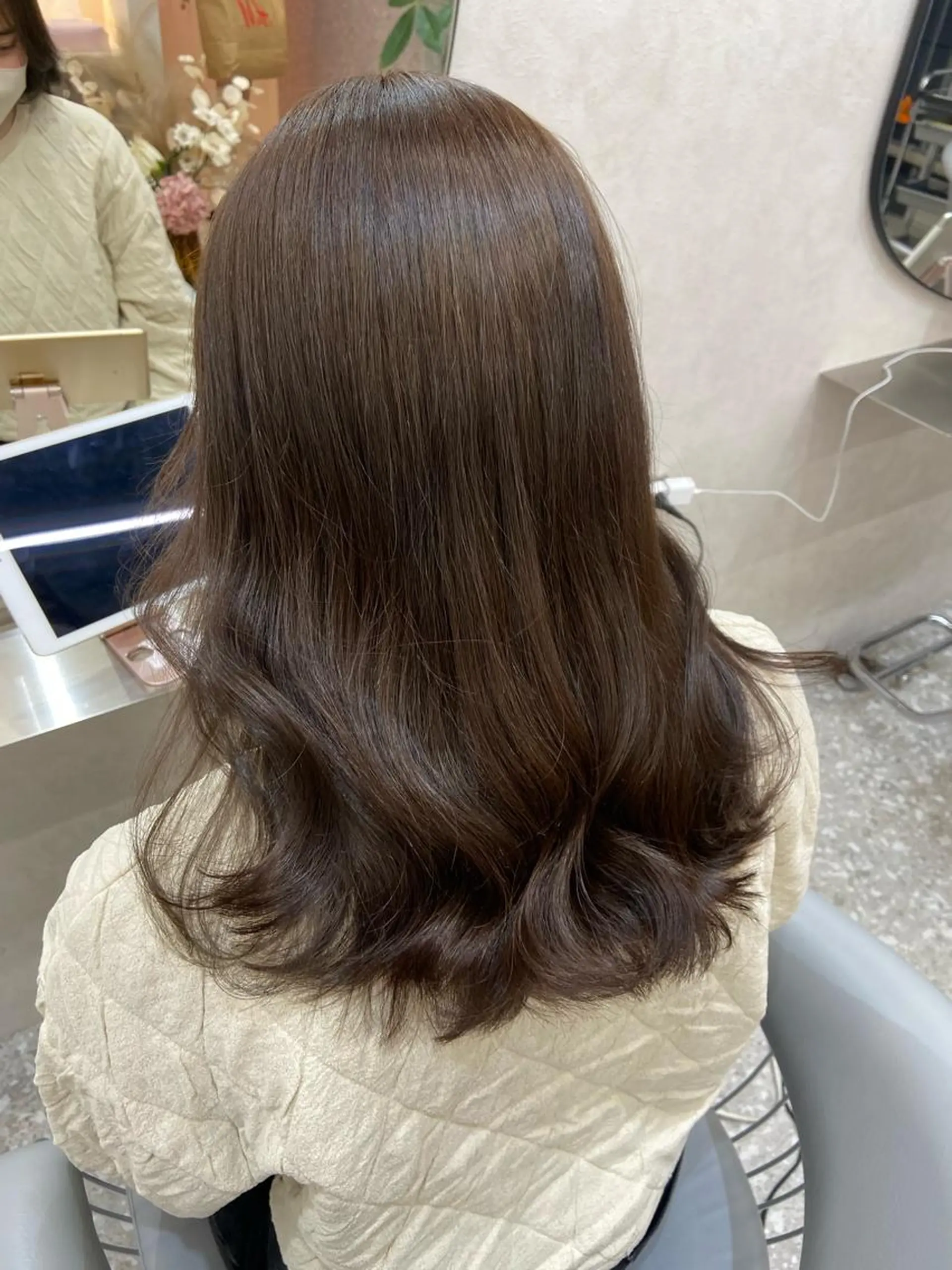 セミロング カラー カット ヘアカラー トリートメント 新宿/韓国ヘア 中明度カラー/かやのヘアスタイル