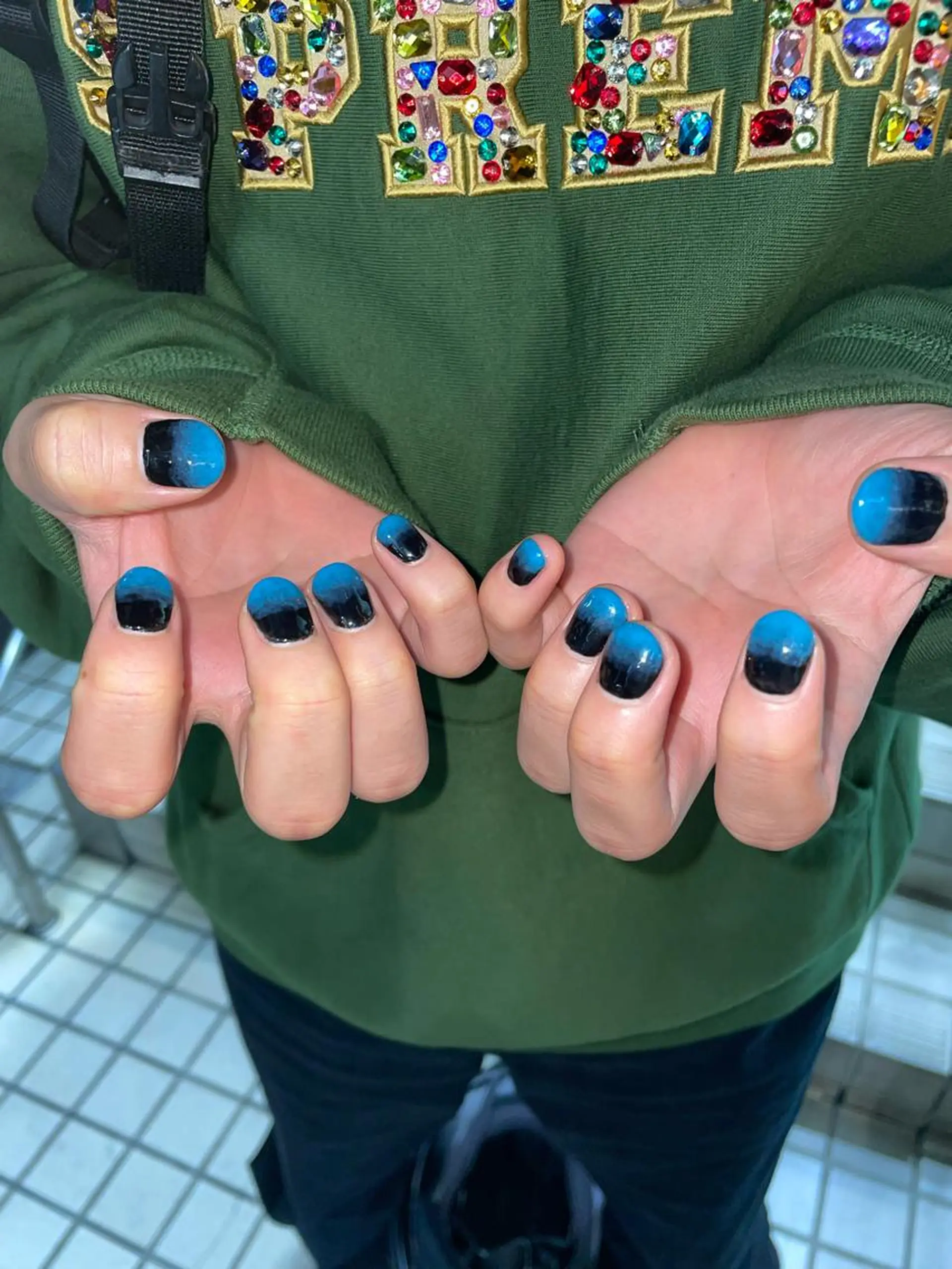 ネイル グラデーション メンズネイル ハンドネイル メンズ/艶髪/カラー サクラ🌸のヘアスタイル