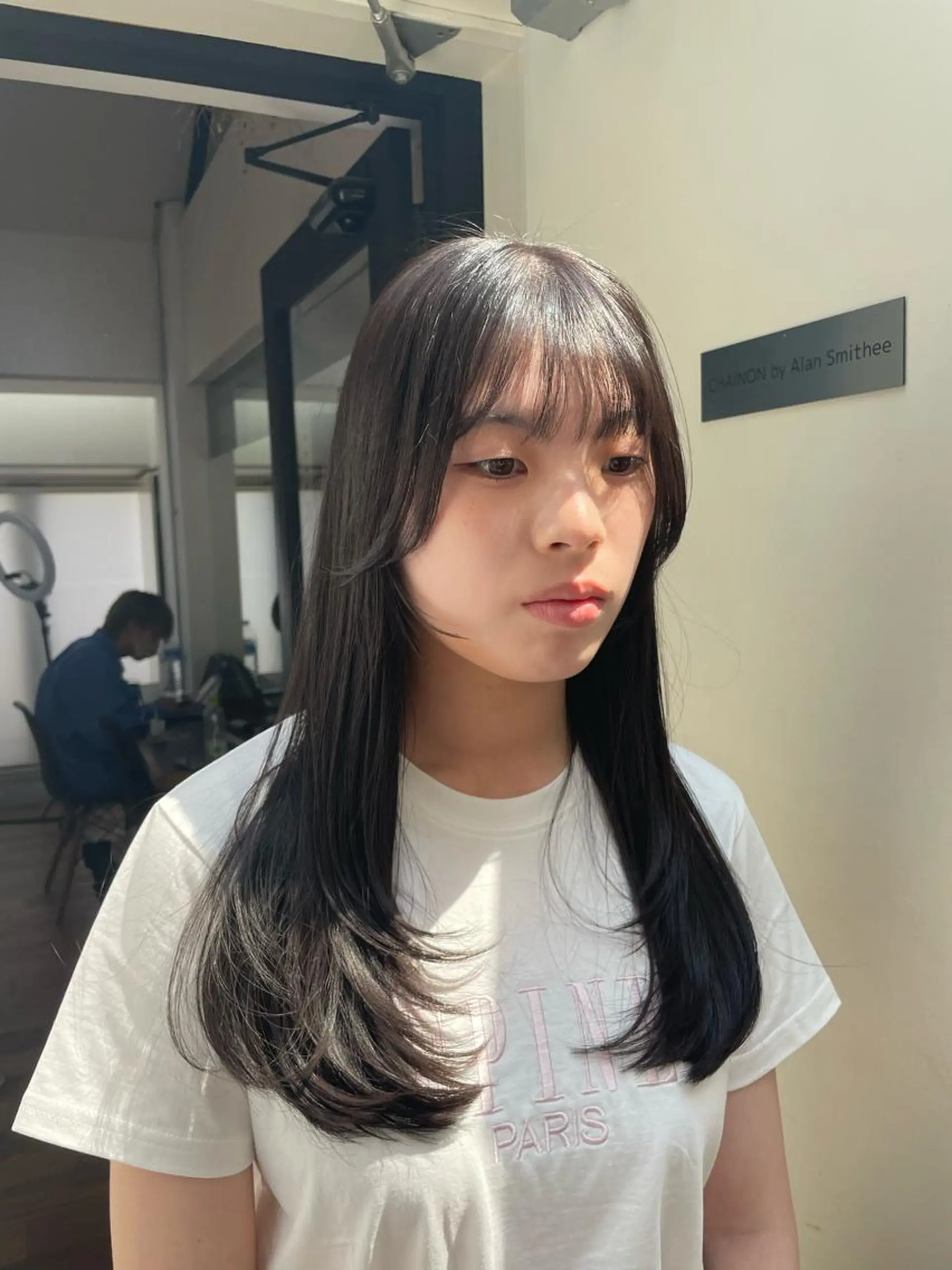 カラー アッシュ アッシュグレー アッシュグレージュ グレージュ yu-kaハッシュ カット/韓国レイヤーのヘアスタイル