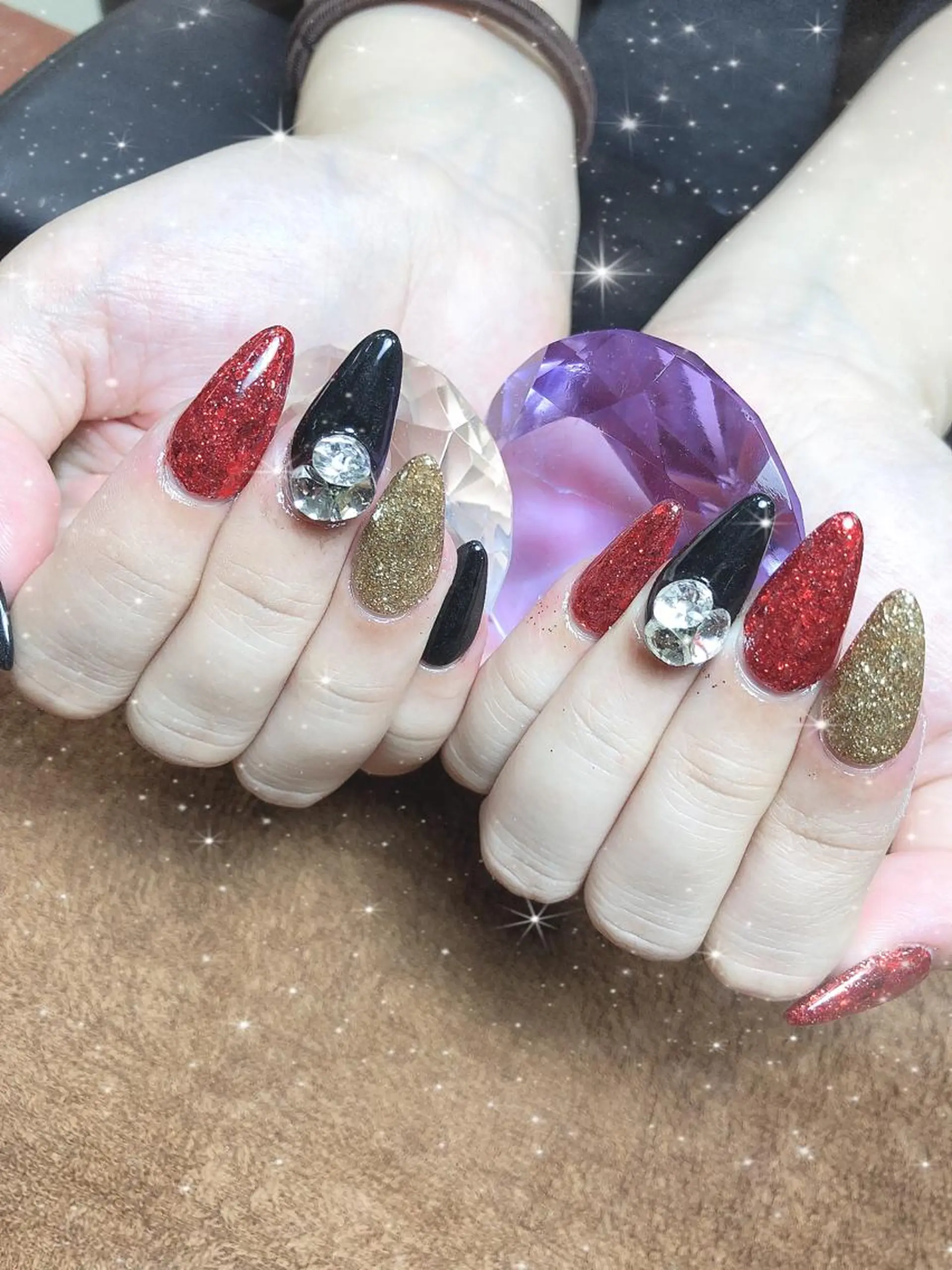 ミディアム ネイル ハンドネイル 《LB》ラブリエ Nail&eyeのマツエク・マツパデザイン