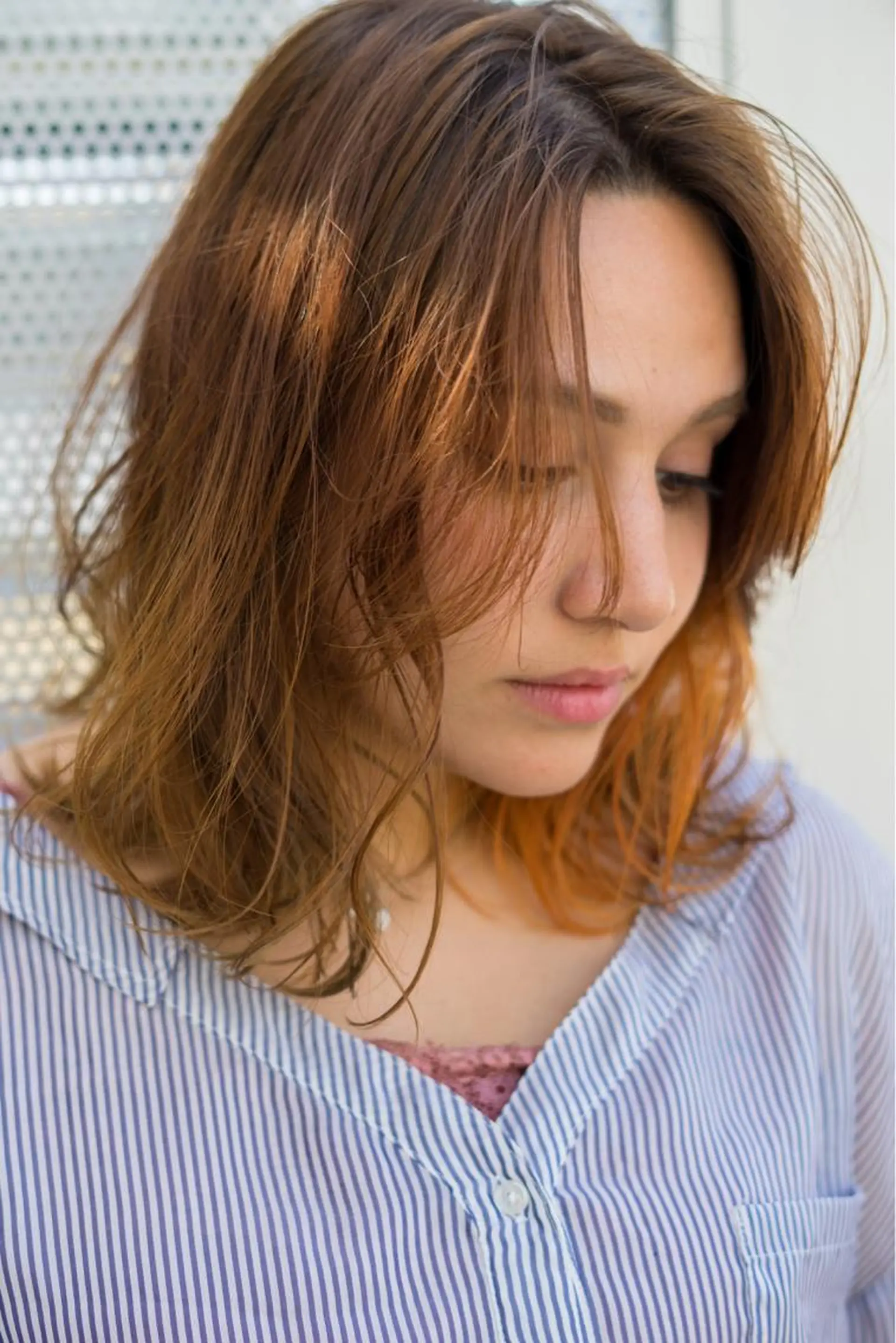 ミディアム カラー ハイライトカラー ハイライト 新宿/美髪矯正 髪質改善/韓国風山本のヘアスタイル