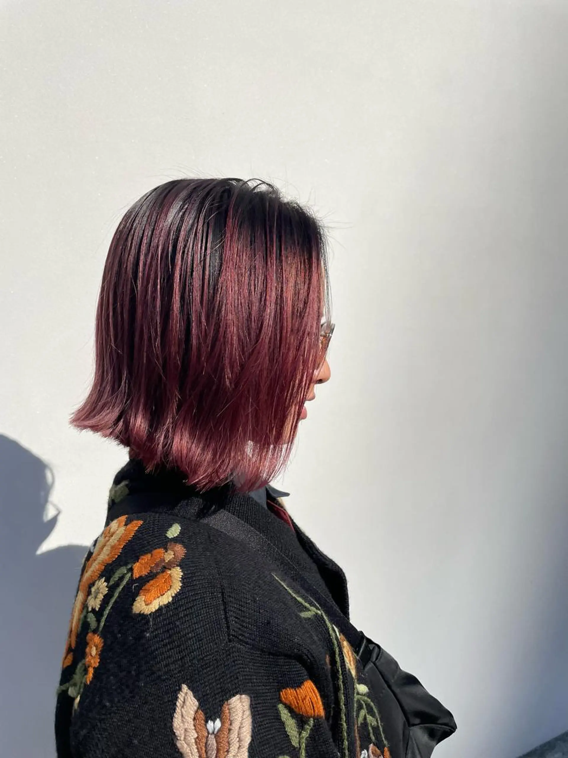 ミディアム カラー 黒岩 梨沙のヘアスタイル