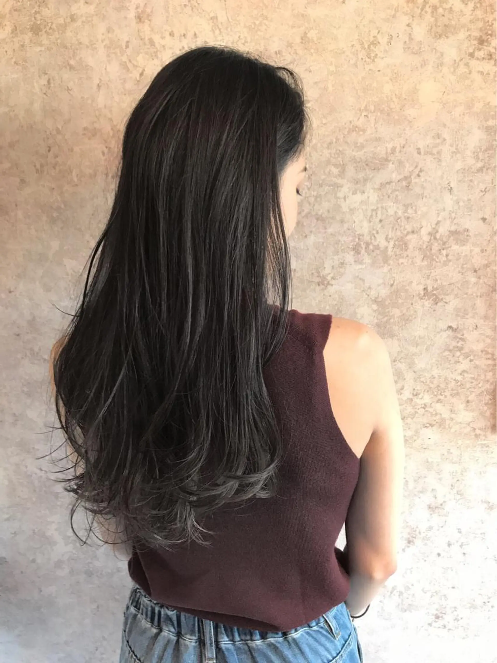 ロング カラー パーマ ヘアアレンジ ハイライトカラー オリーブカラー ハイライト 髪質改善 小顔カット mihoko/ ニュアンスパーマのヘアスタイル