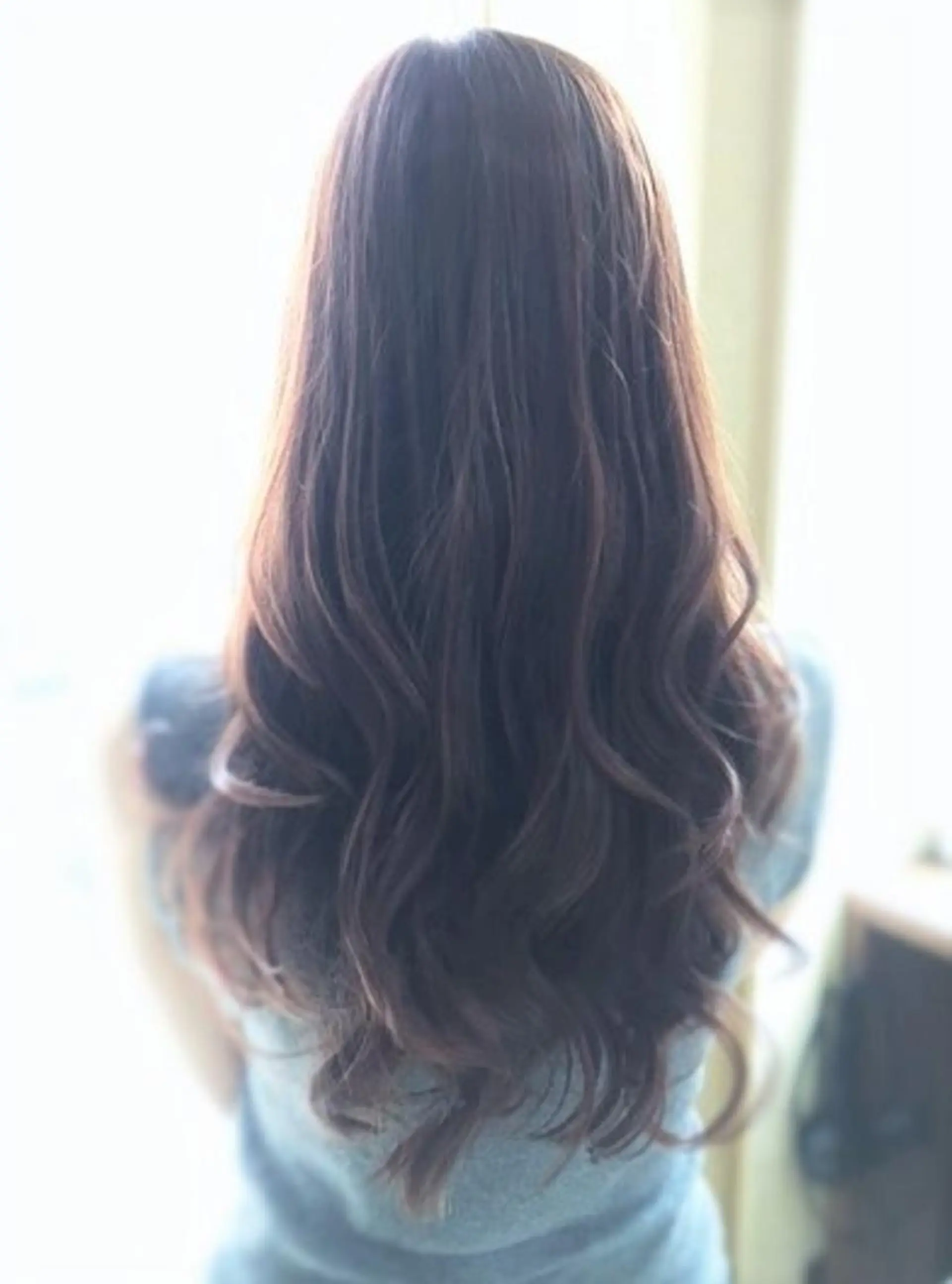 ロング カット パーマ 縮毛矯正 パピヨンロゼ中川 髪質改善/低ダメージのヘアスタイル