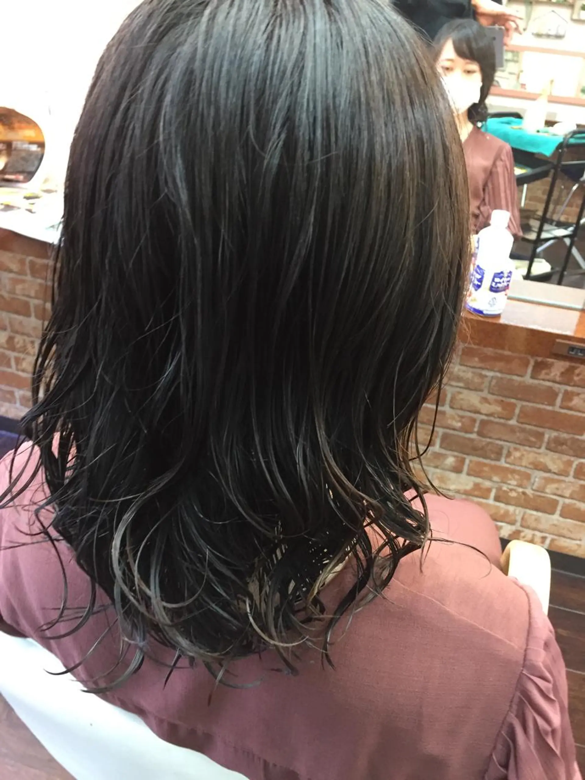 ミディアム カラー パーマ カット パーマ 桧山 真のヘアスタイル