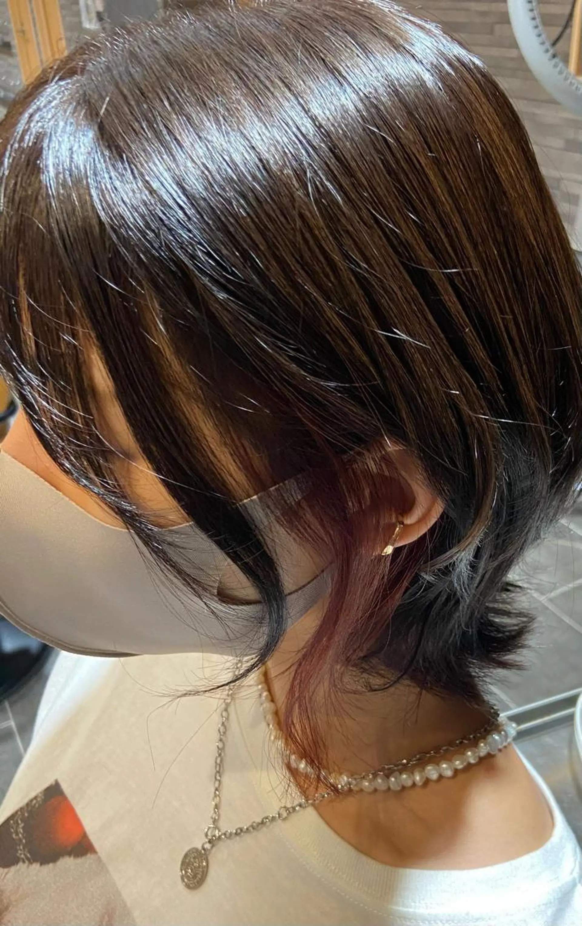 ショート カラー ヘアアレンジ 石崎 真維のヘアスタイル