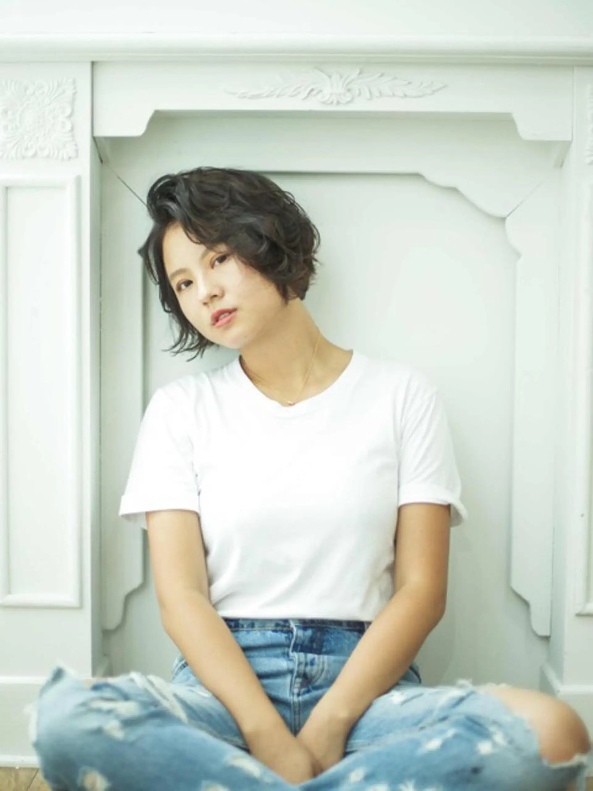 ショート 艶カラー/フェイス レイヤー/たむのヘアスタイル