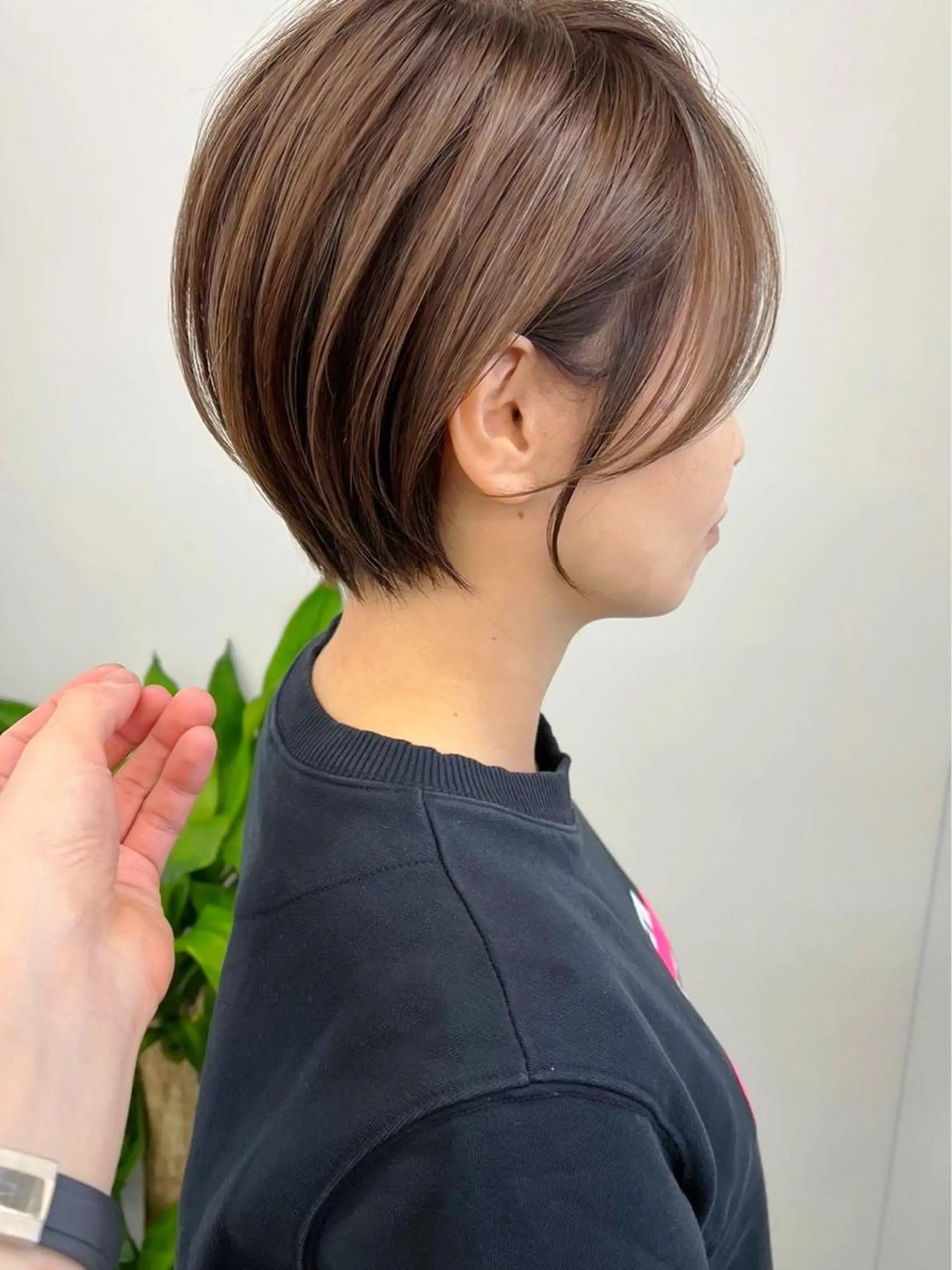 ショート カラー ショートボブ バレイヤージュ ブリーチ ケアブリーチ ダブルカラー 横浜　店長 橋場優のヘアスタイル