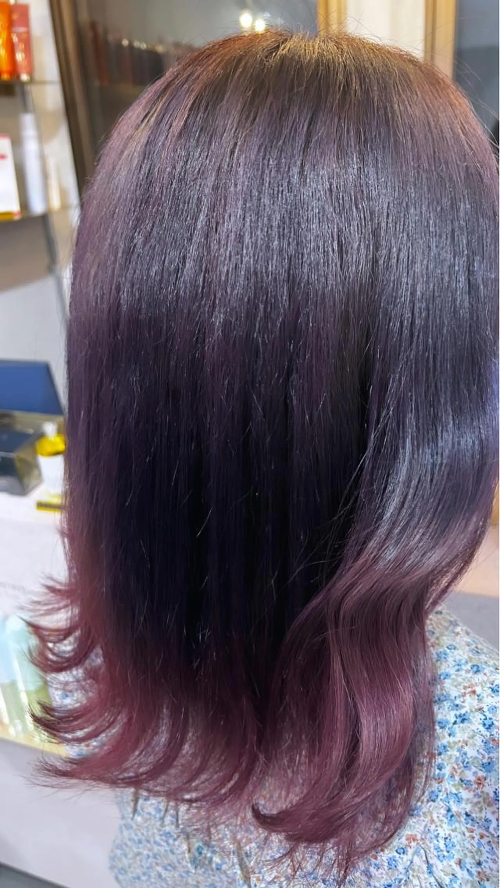 ミディアム 韓国風ヘア ヘアカラー トリートメント 🎀しゅな/韓国 レイヤー/透明感♡のヘアスタイル