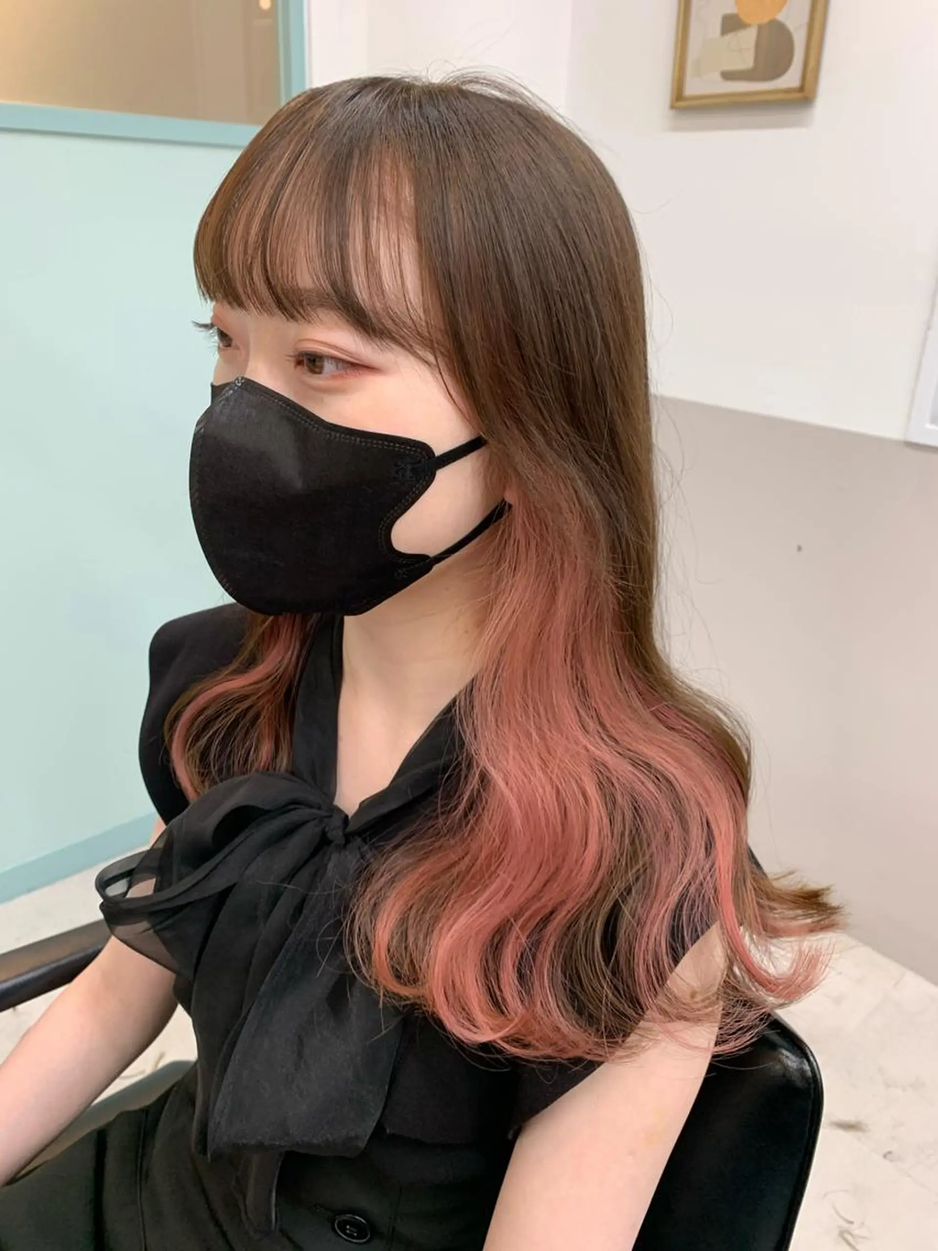 セミロング カット ヘアカラー トリートメント 中井 一葉のヘアスタイル