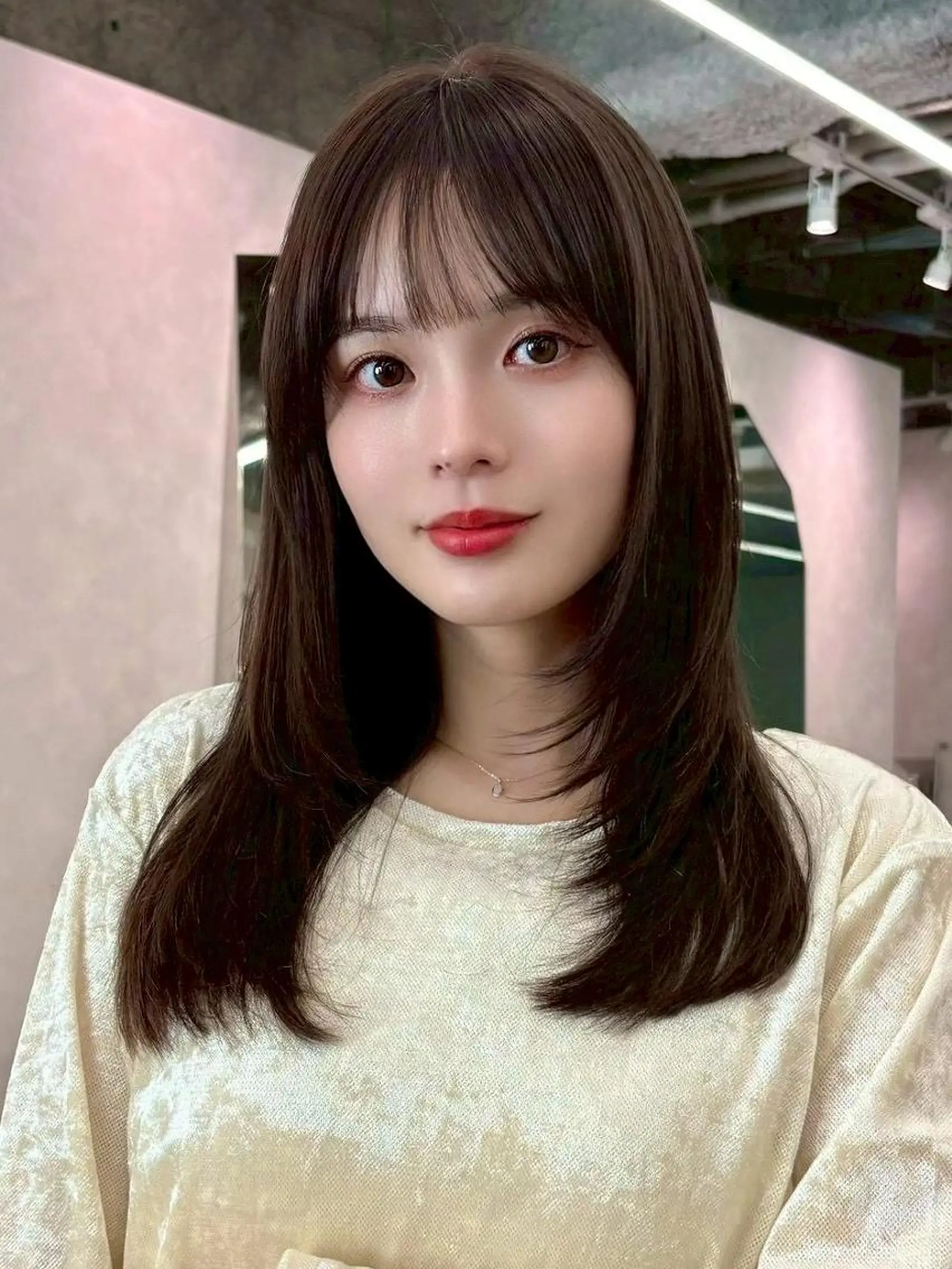 セミロング カット ヘアカラー トリートメント Farbe🤍 新築new Openのヘアスタイル