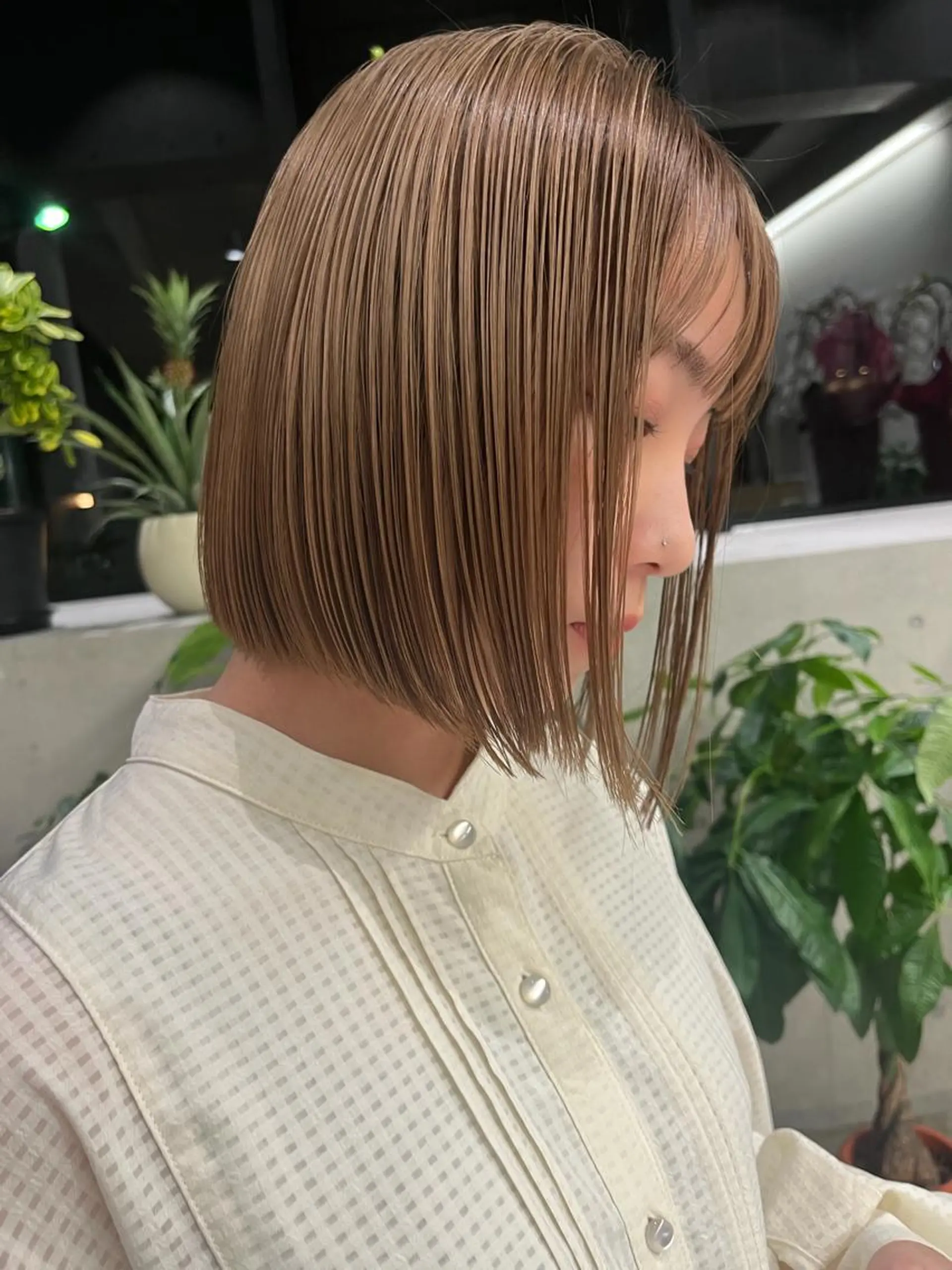 カラー ベージュカラー yuuna/ ハッシュカット🎀のヘアスタイル