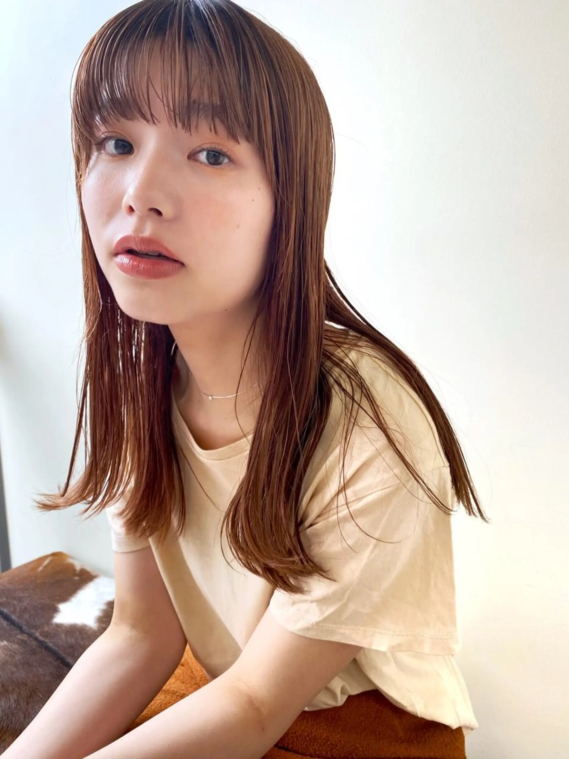 ロング カラー ヘアアレンジ 髪質改善カラー&TR 縮毛矯正/弱酸性矯正のヘアスタイル