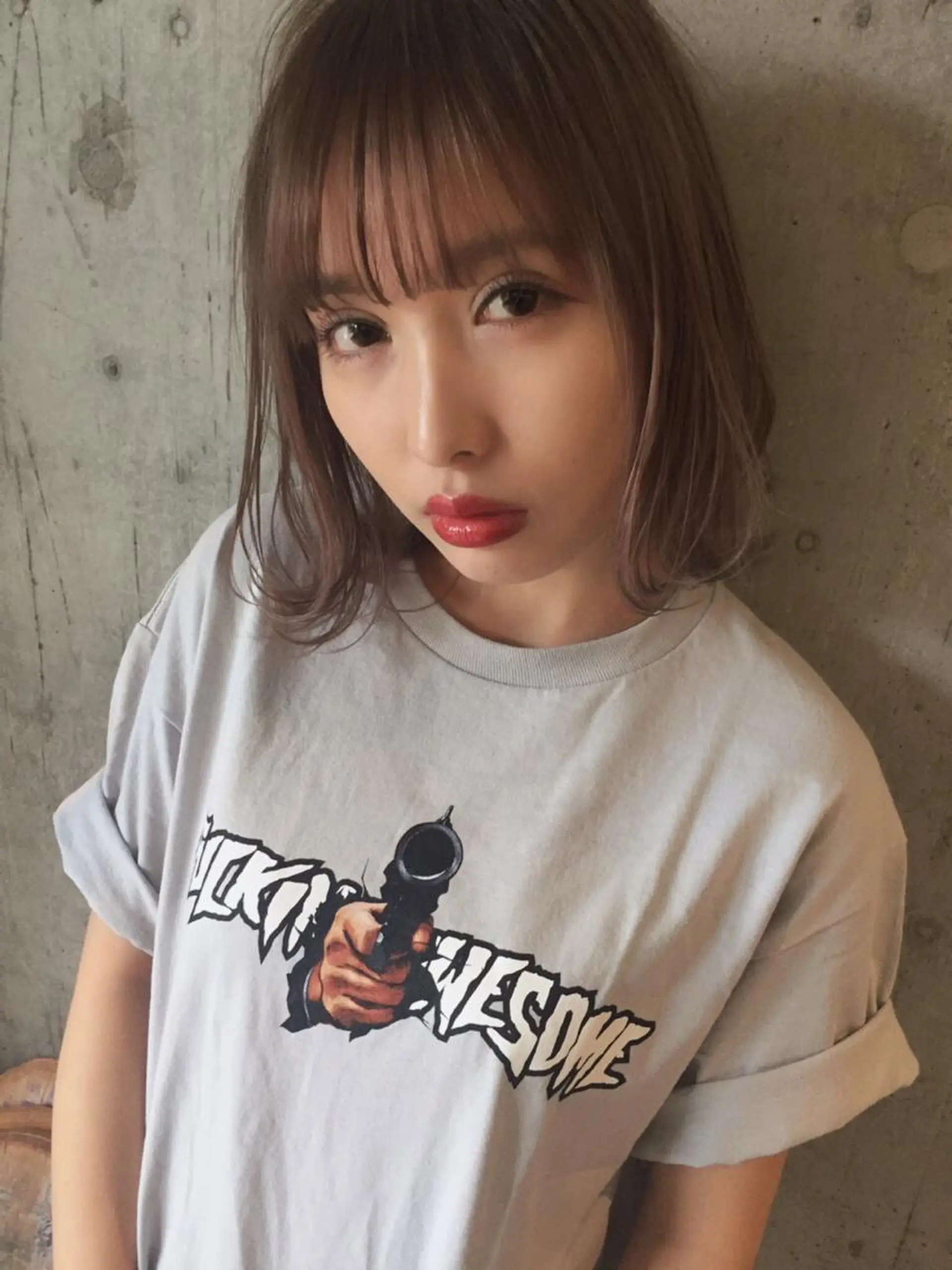 ショート ミディアム ハイライト 縮毛矯正 トリートメント HOODS hair salon所属・透明感カラー🌿ボブ ✨飛田 ケイのヘアスタイル