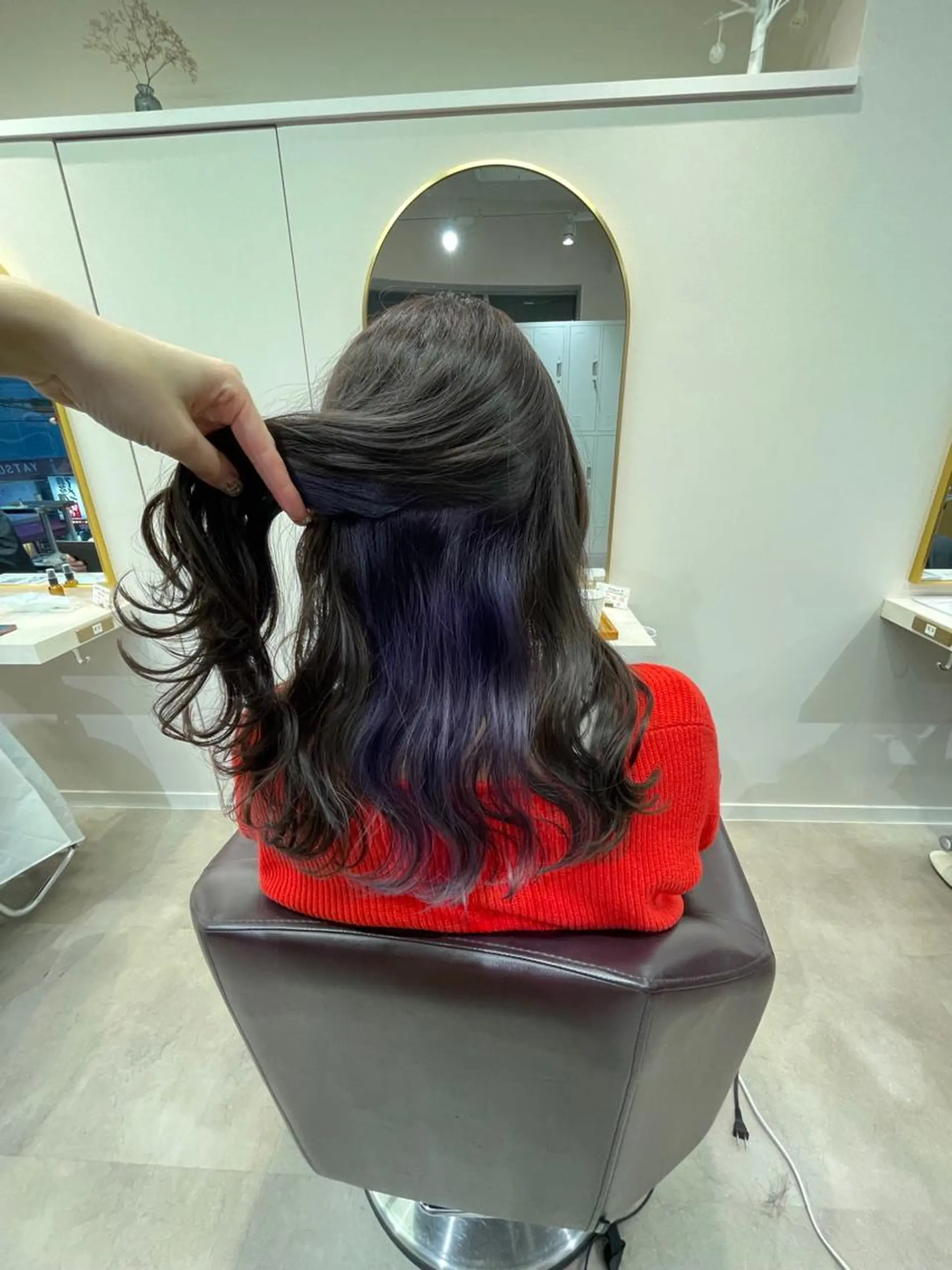 ミディアム カラー ヘアカラー 松永 梨央のヘアスタイル