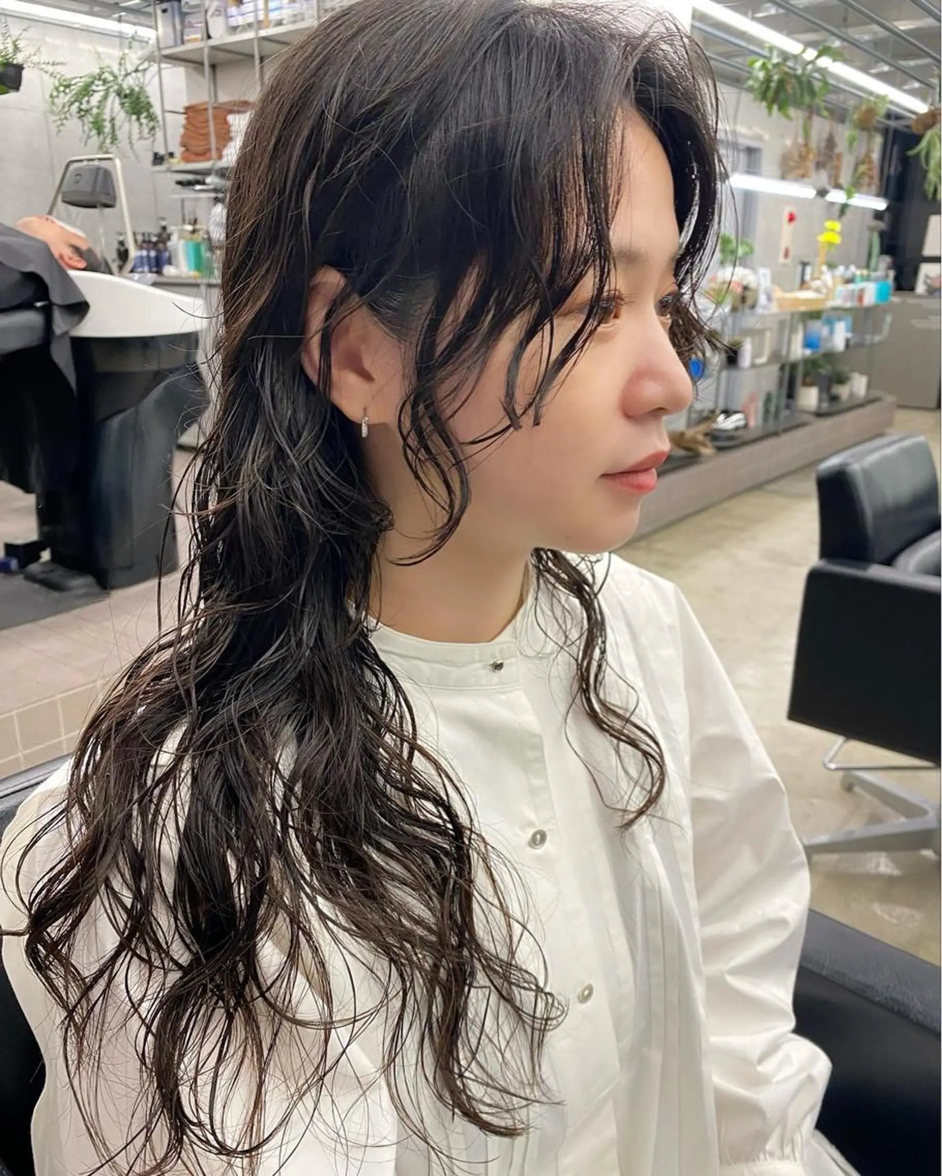 ロング パーマ 似合わせカット レイヤー/ボブのヘアスタイル