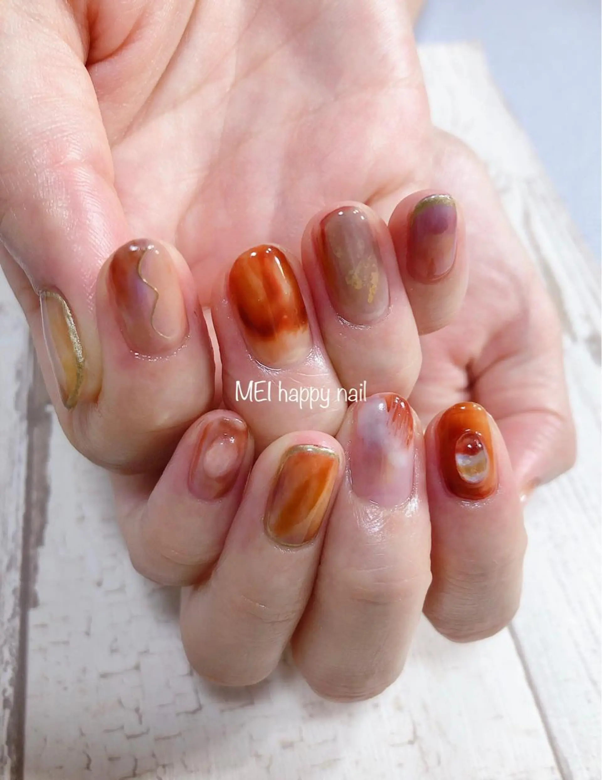 ネイル 北浦和 自爪育成ケアのネイルデザイン