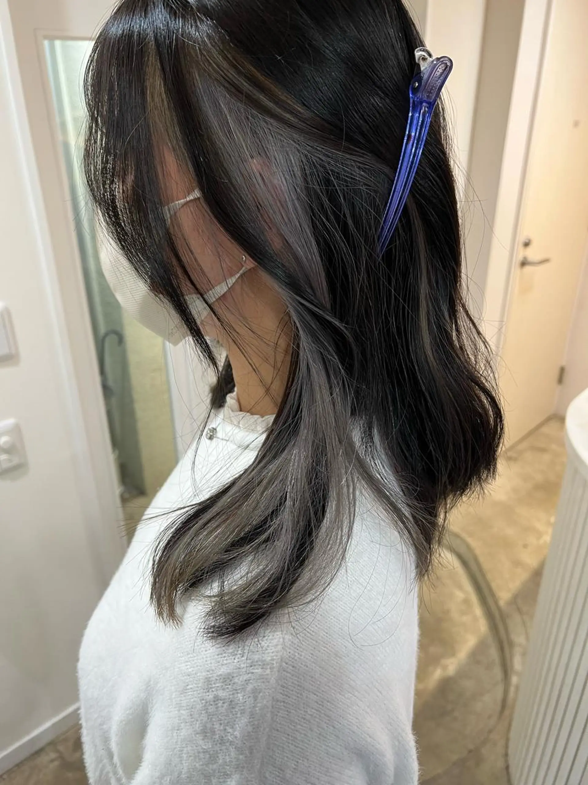 セミロング カラー アッシュ ベージュカラー 透明感カラー 髪質改善 韓国風ヘア ✨髪質改善特化✨ kyousukeのヘアスタイル