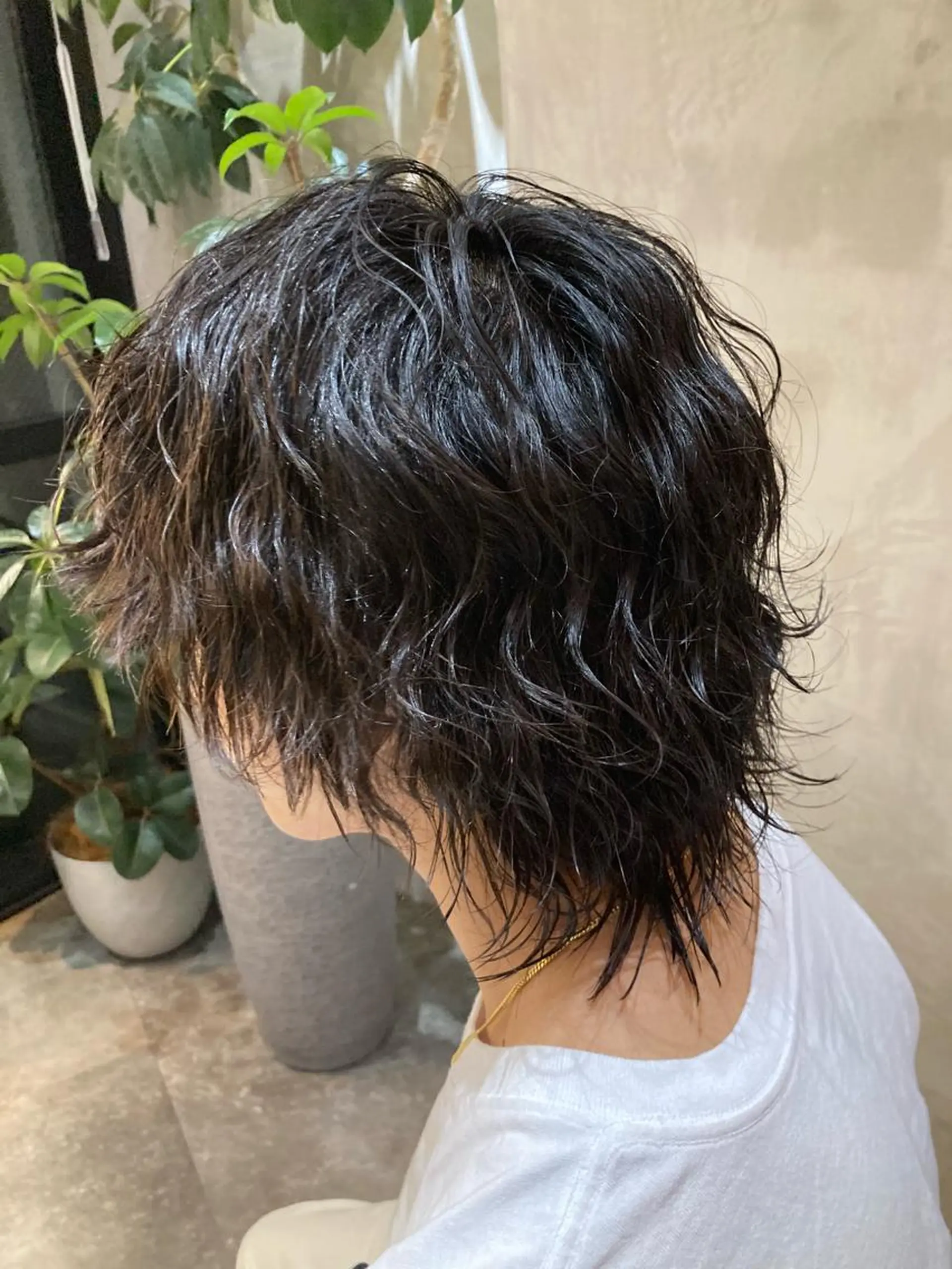 ショート カラー パーマ メンズ 波巻きスパイラルパー マ/シャドウパーマ駿のヘアスタイル