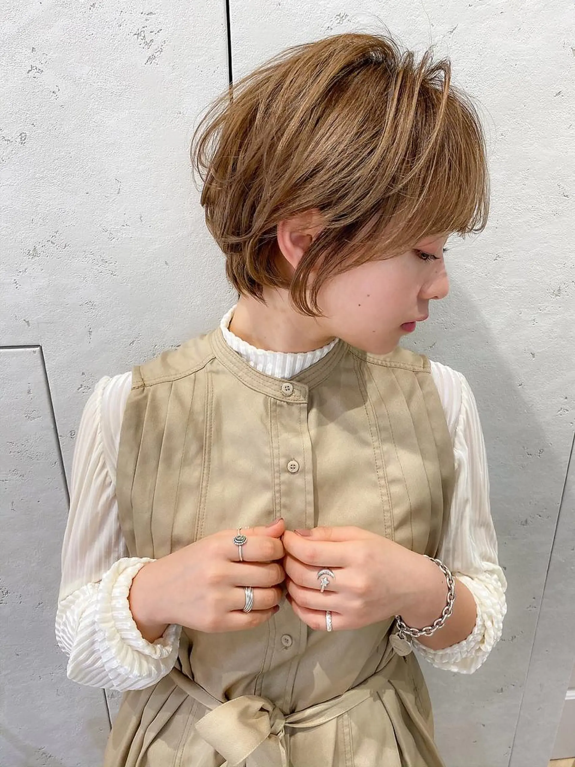 ショート カラー ヘアアレンジ カット 縮毛矯正 トリートメント 髪質改善　ANFINI 仙台所属・仙台Ｉ韓国レイヤー Ｉ髪質改善Ｉ伊藤拓海のヘアスタイル