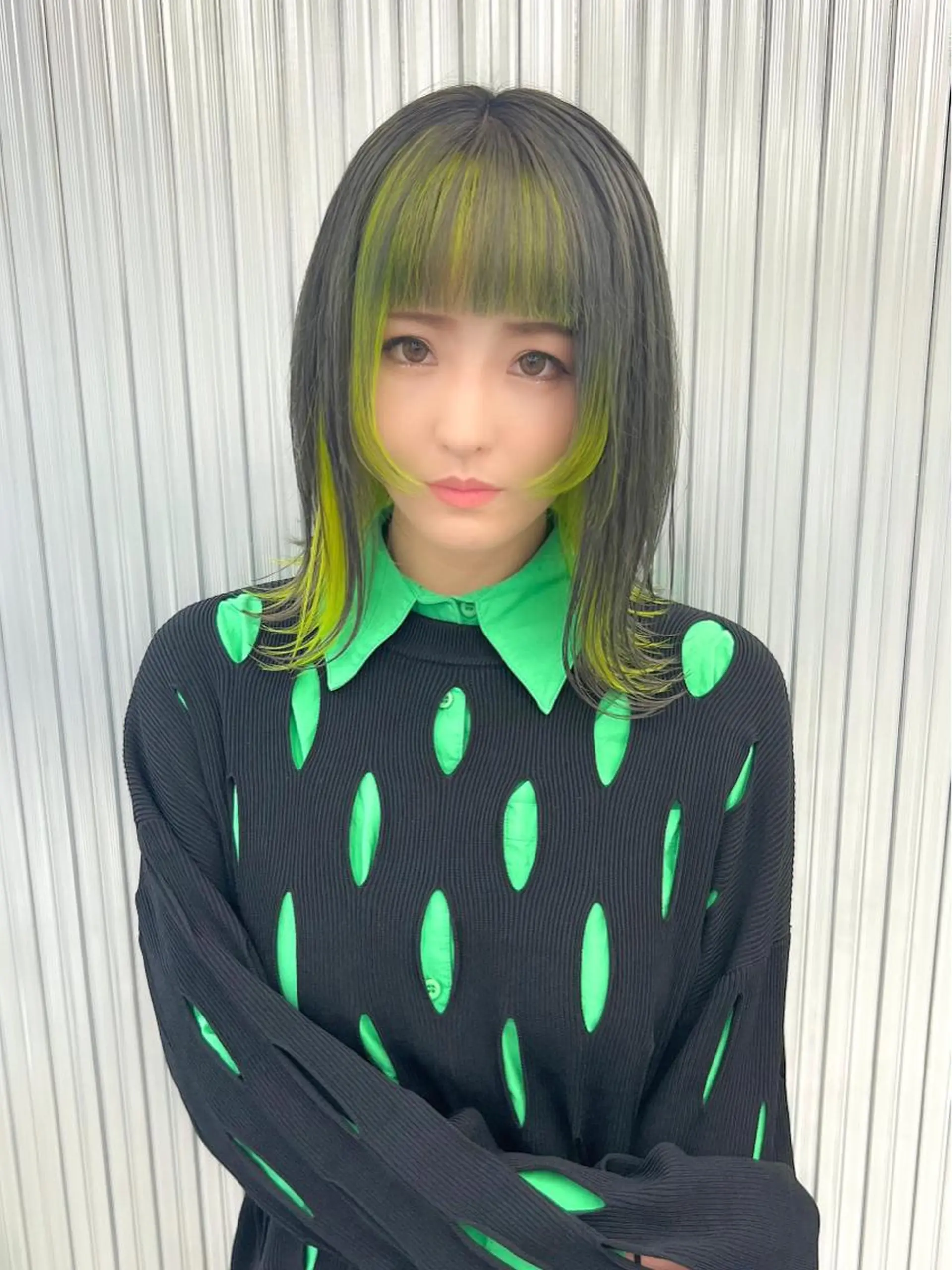 ミディアム 顔周りカット ウルフカット ▽□□▽kva所属・小倉 浩士のヘアスタイル