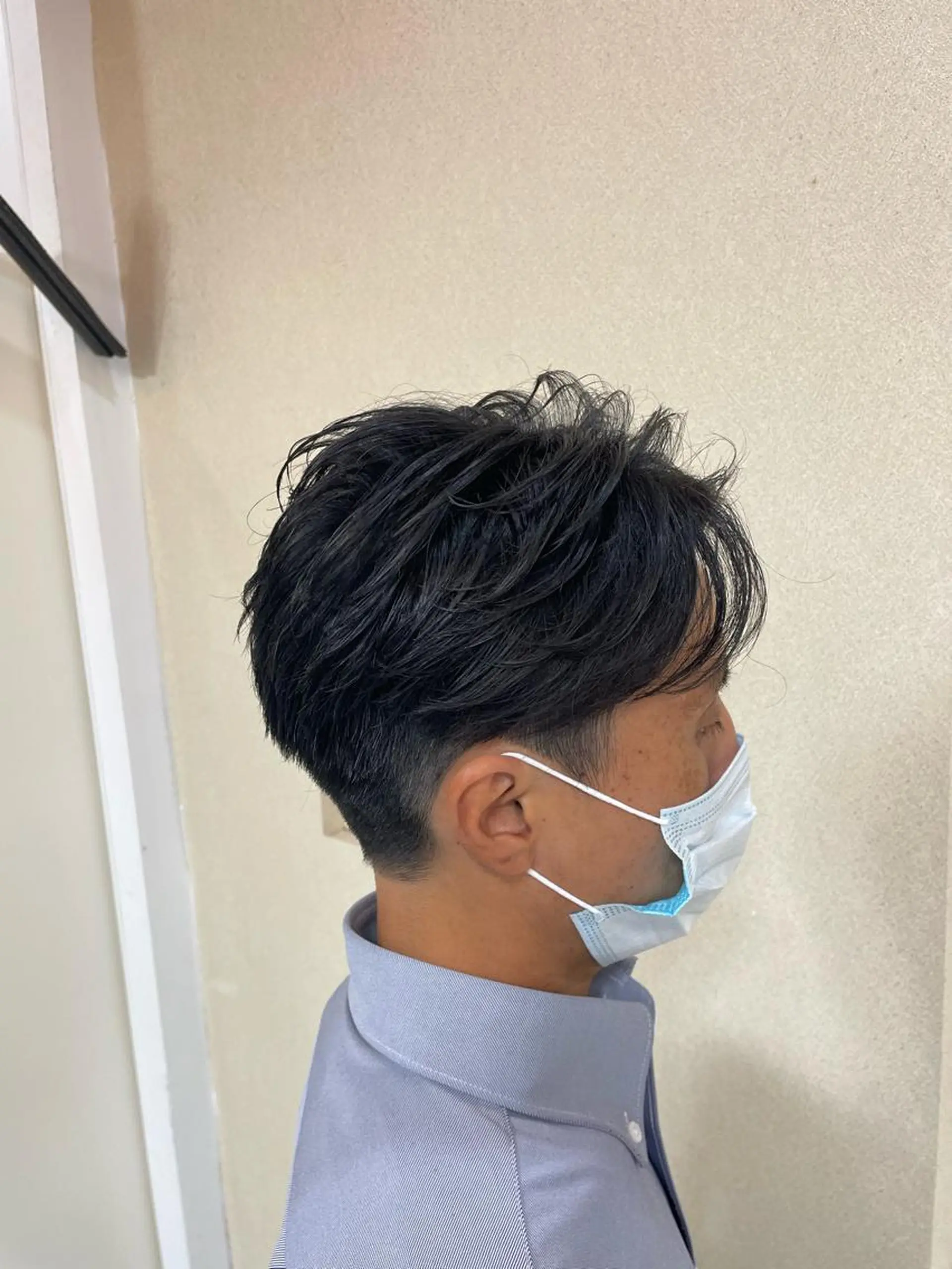 ショート メンズ アップバング フェードカット マッシュ メンズパーマ スキンフェード カット トリートメント 🔮メンズ縮毛矯正 毛流れパーマ💎竹永のヘアスタイル