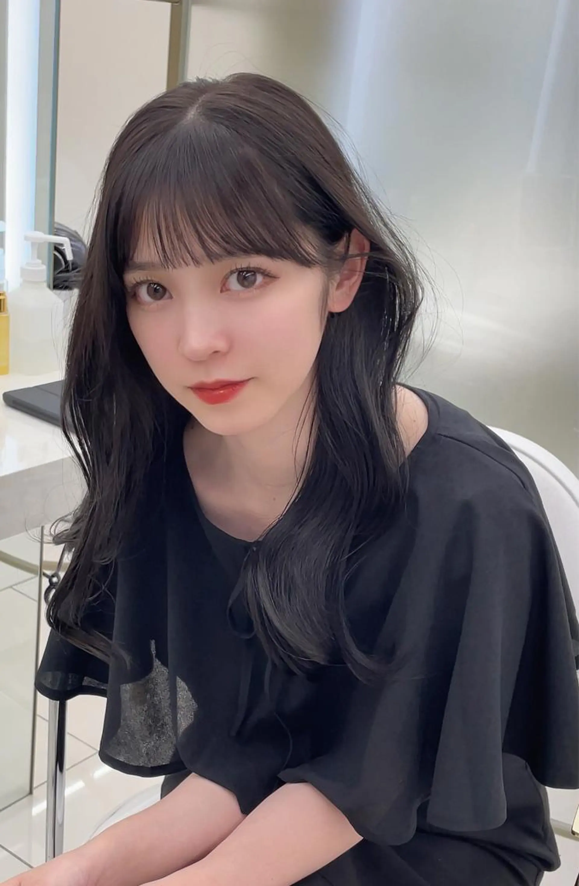 セミロング カラー グレージュ オリーブグレージュ オリーブグレー COA GINZA 空也/前髪/顔まわりのヘアスタイル