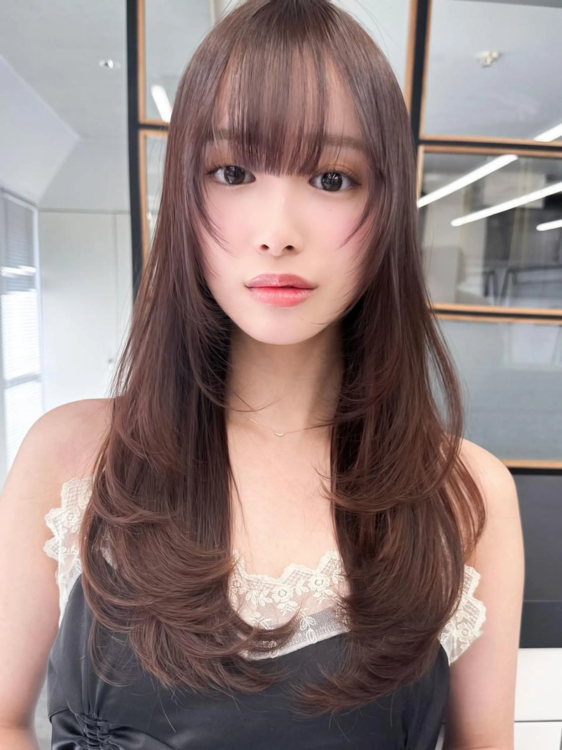 ロング カット ヘアカラー トリートメント momoca/松本/ 暖色カラー/ボブのヘアスタイル