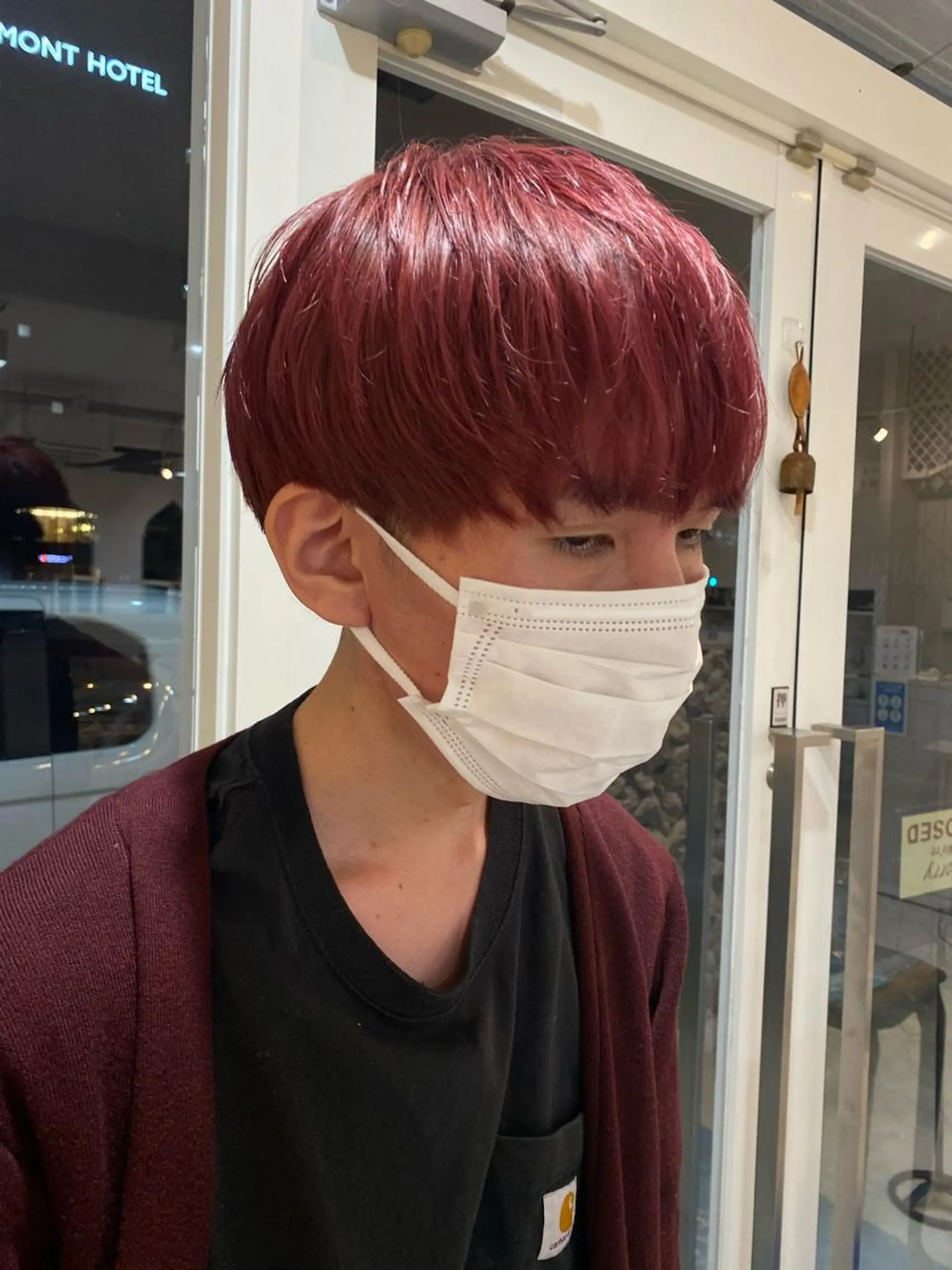 ショート カラー メンズ ヘアカラー トリートメント AngeBay.NaHa所属・饒平名 知也のヘアスタイル