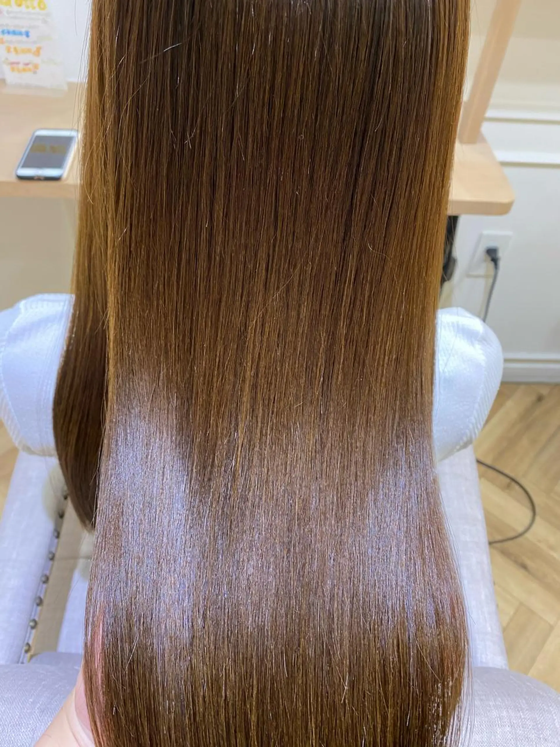 ロング 髪質改善 縮毛矯正 カット ヘアカラー 縮毛矯正 韓国ヘア🇰🇷 SAYAのヘアスタイル