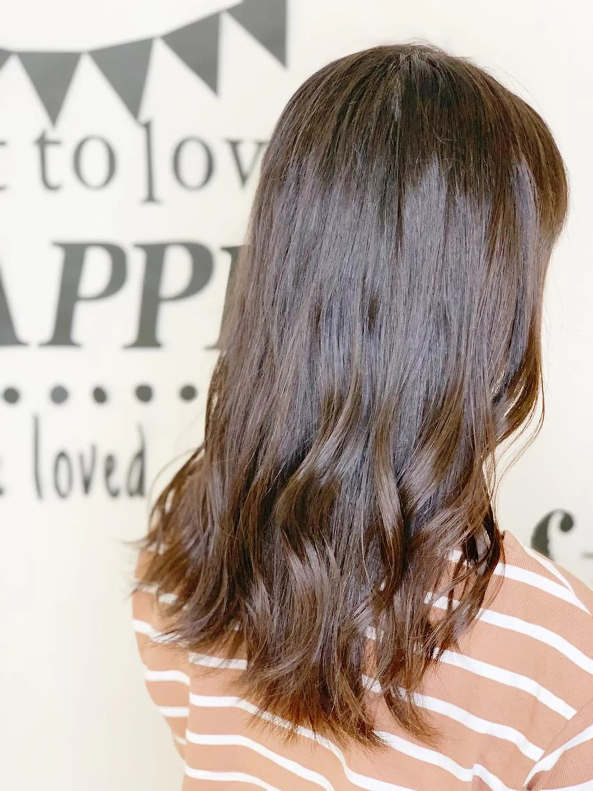 セミロング パーマ 赤み消しカラー /透明感カラー 上長のヘアスタイル