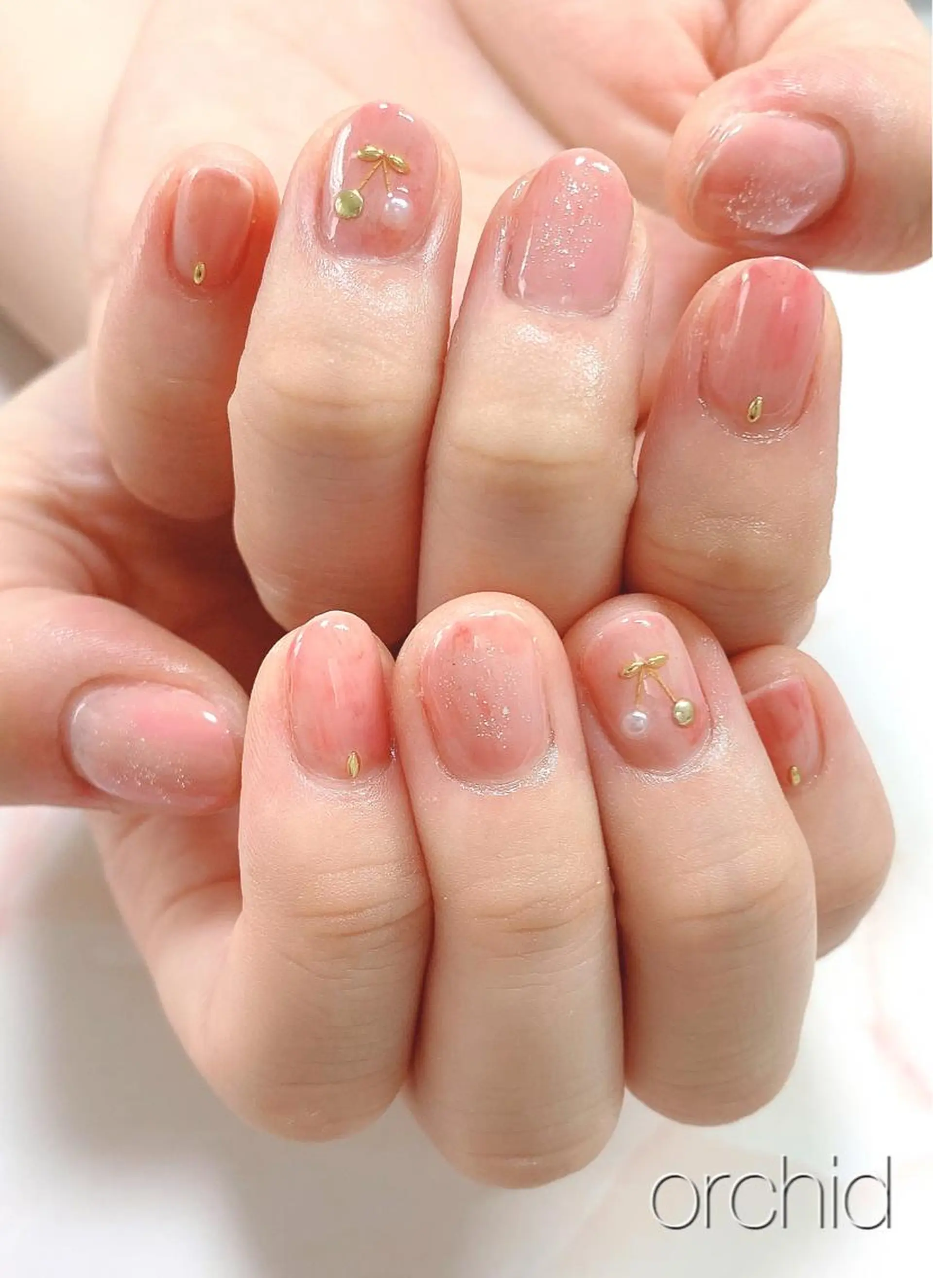 ネイル ガーリー orchid ♡オーキッドのネイルデザイン