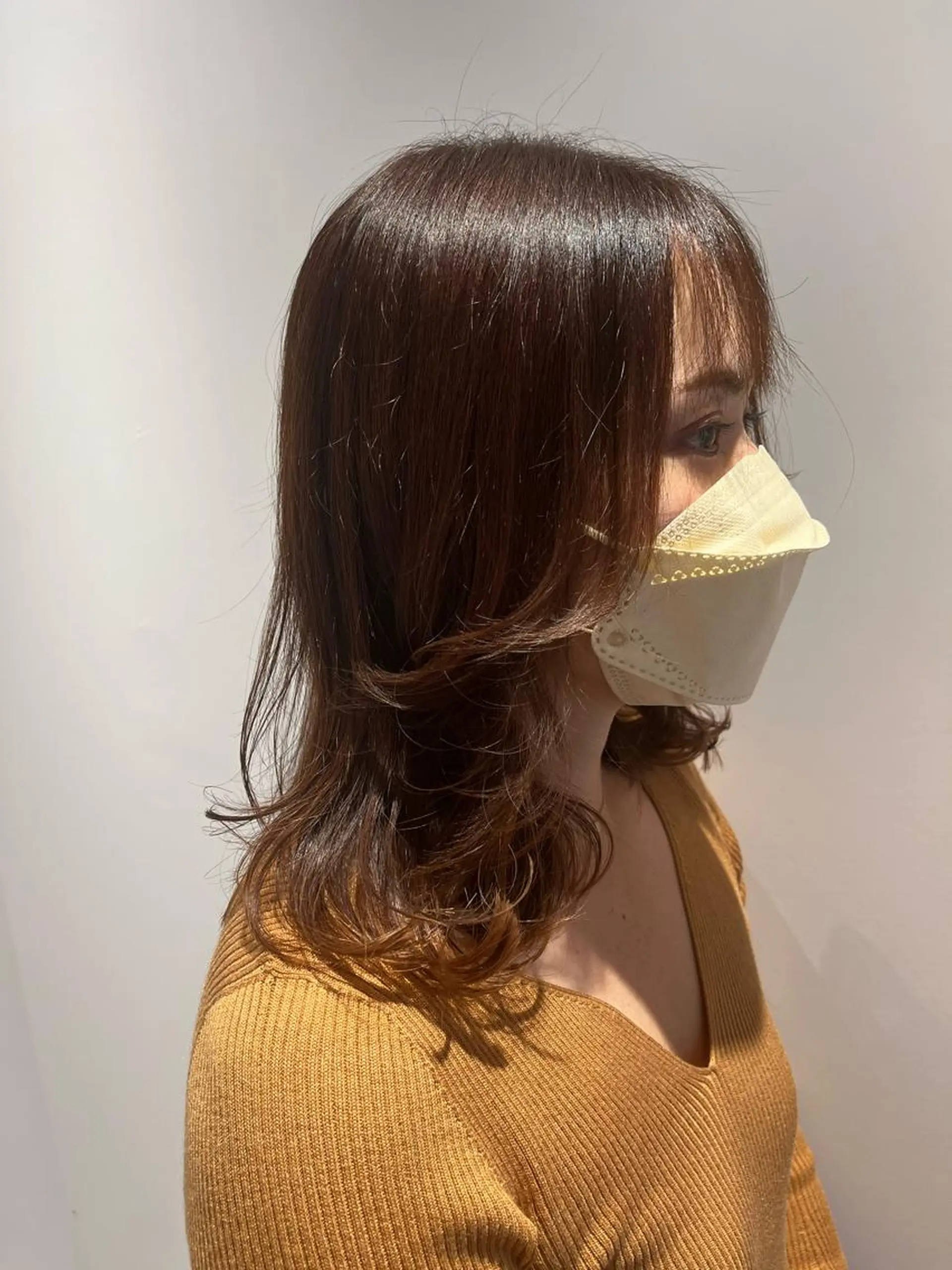 ミディアム カラー ヘアアレンジ 髪質改善/縮毛矯正 艶カラー/珠聡のヘアスタイル