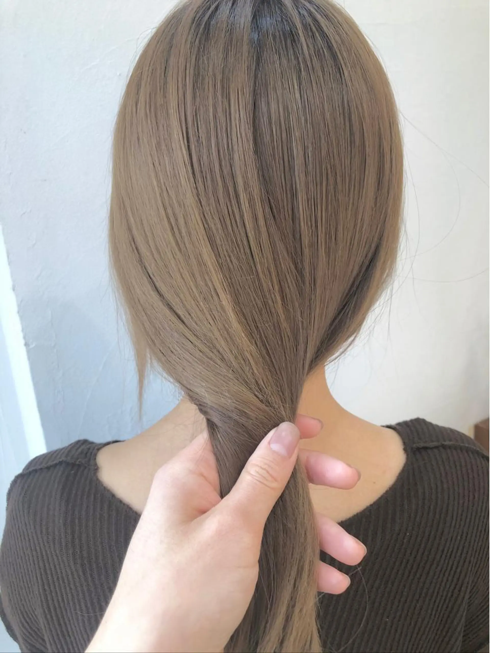 ロング カラー ヘアアレンジ ベージュカラー ミルクティーベージュ DX SHARE SALON 原宿店所属・レイヤーカット/ 田中 しょうのヘアスタイル