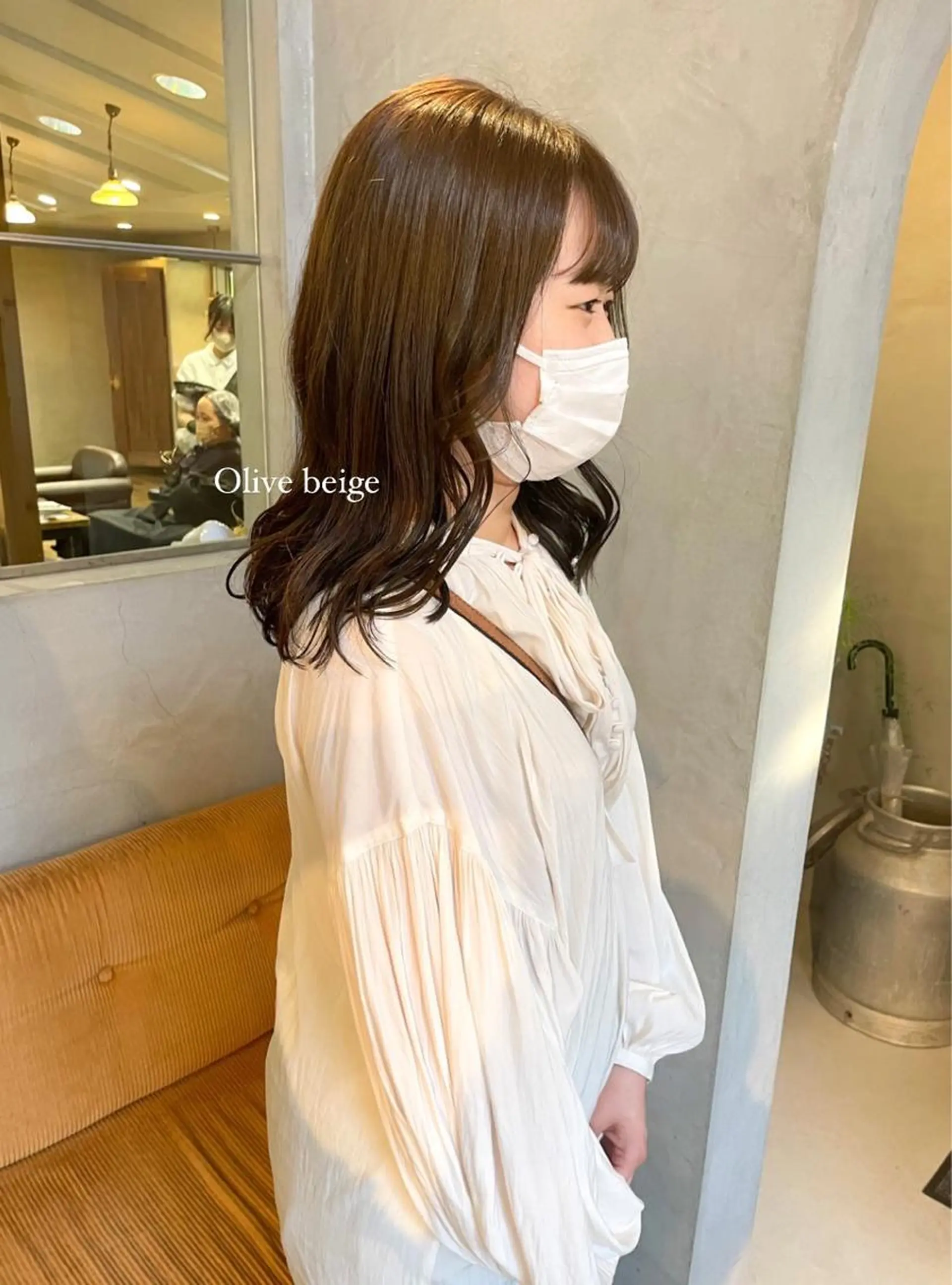 ミディアム カラー Musee plume所属・荻野七菜子 ボブのヘアスタイル