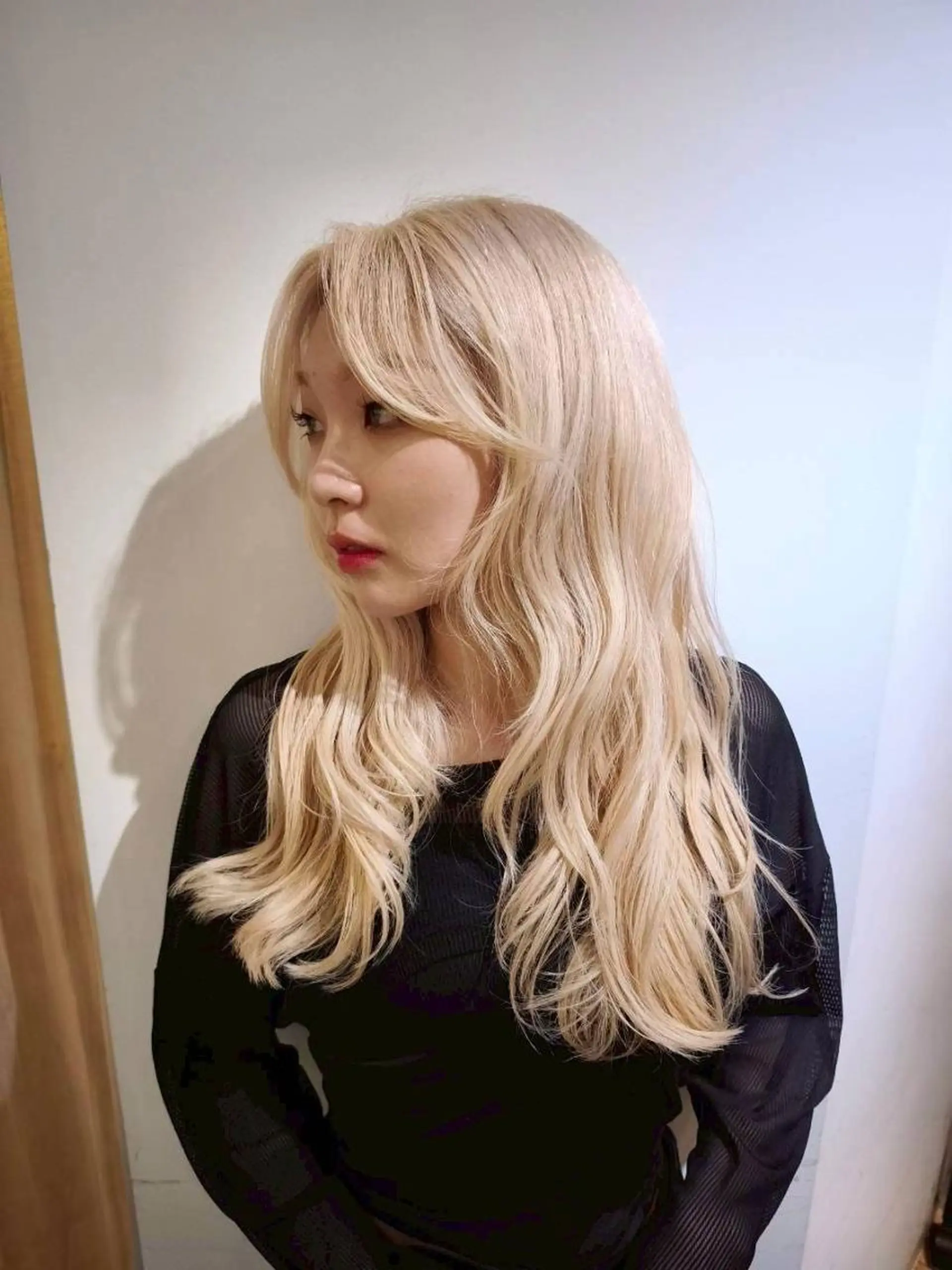 ロング カラー ショートボブ バレイヤージュ ブリーチ ブロンド ダブルカラー N° il duca 札幌のヘアスタイル