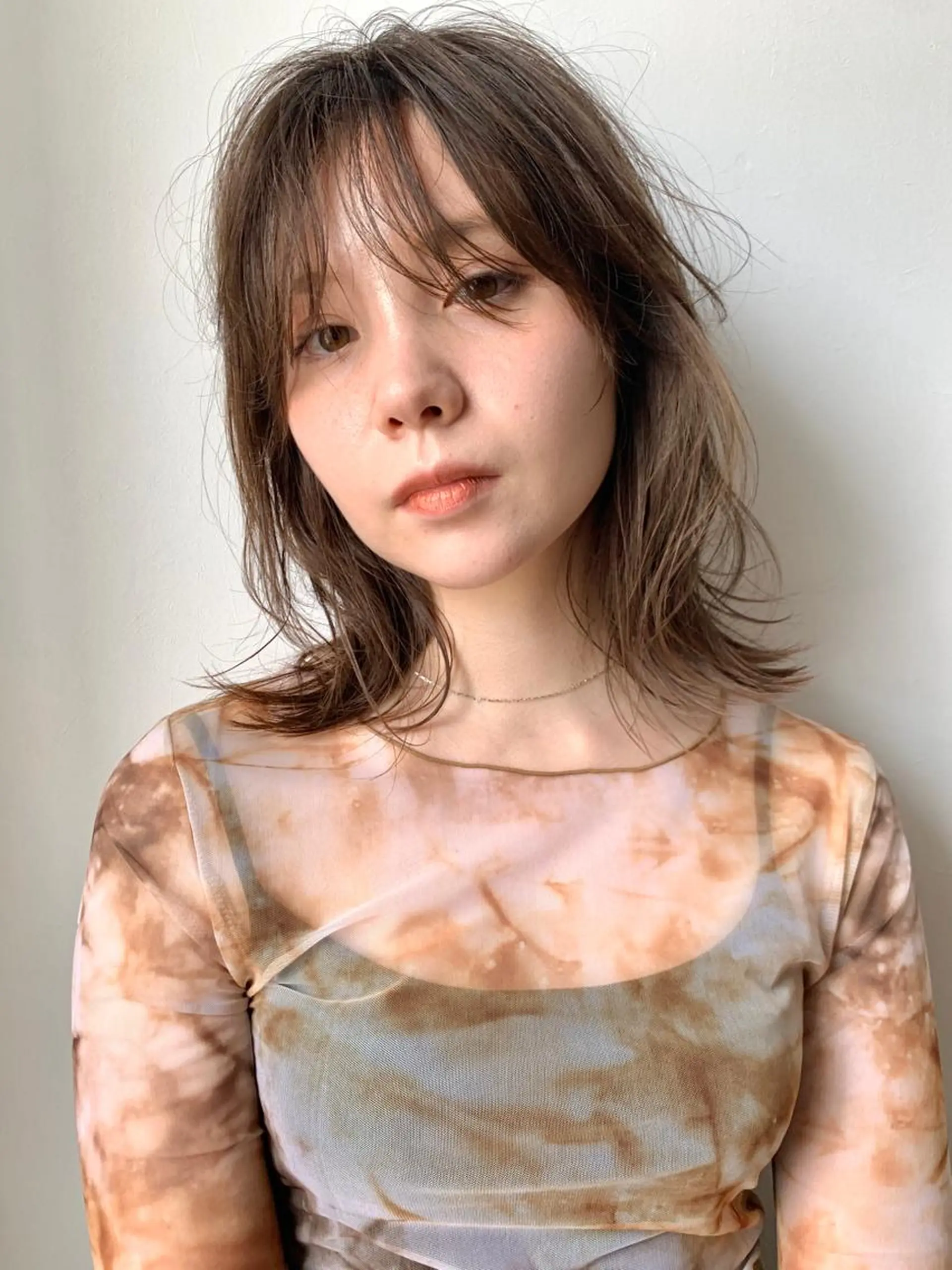 ミディアム カラー レイヤーカット カット ヘアカラー iet.所属・ウルフ/ボブ/耳ツボ ジュエリー◎ricoのヘアスタイル