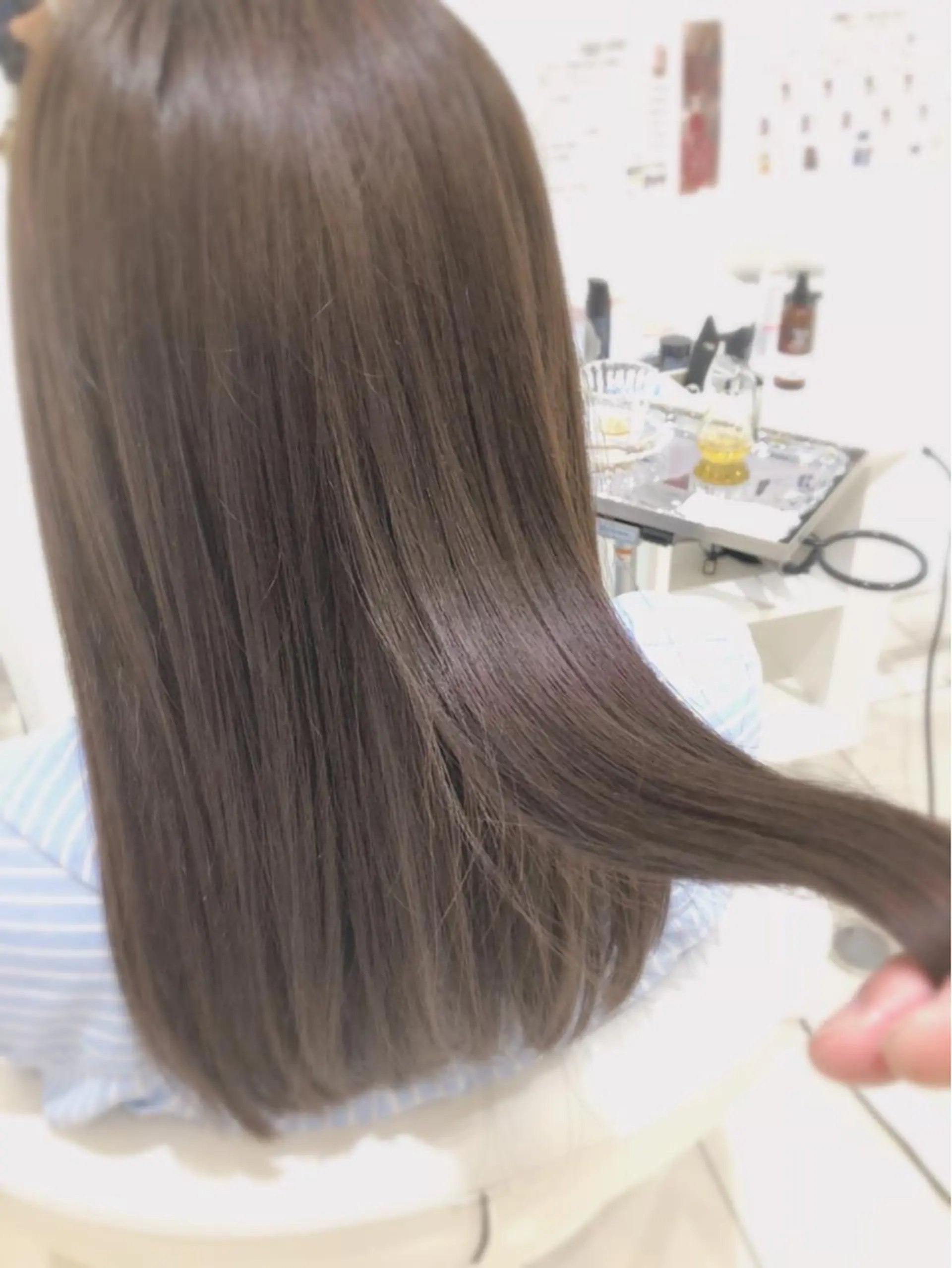 ロング 縮毛矯正 トリートメント セレスト心斎橋所属・上田 篤史のヘアスタイル