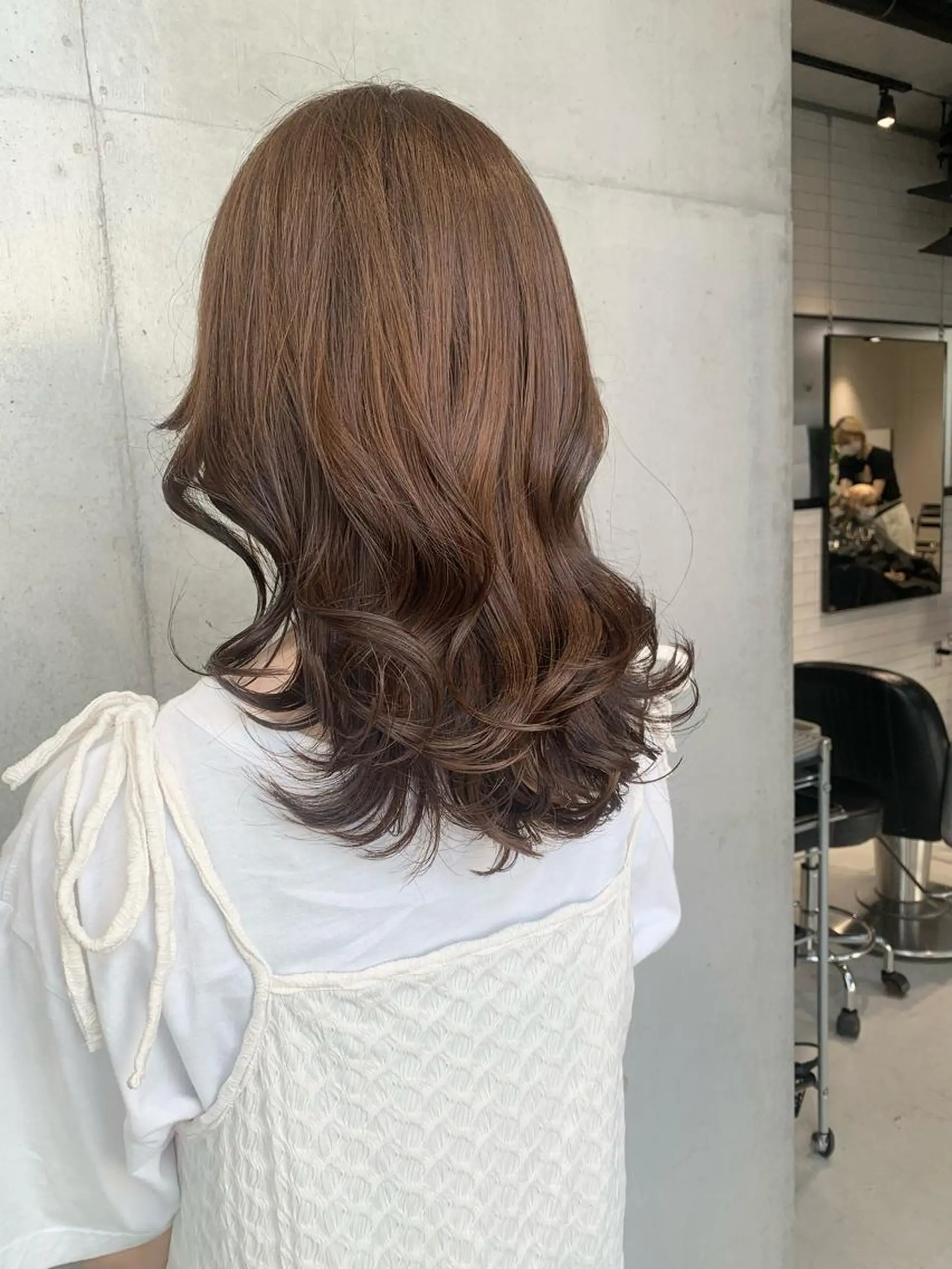 ロング カラー 透明感/オリーブ/ グレージュ/YUKAのヘアスタイル