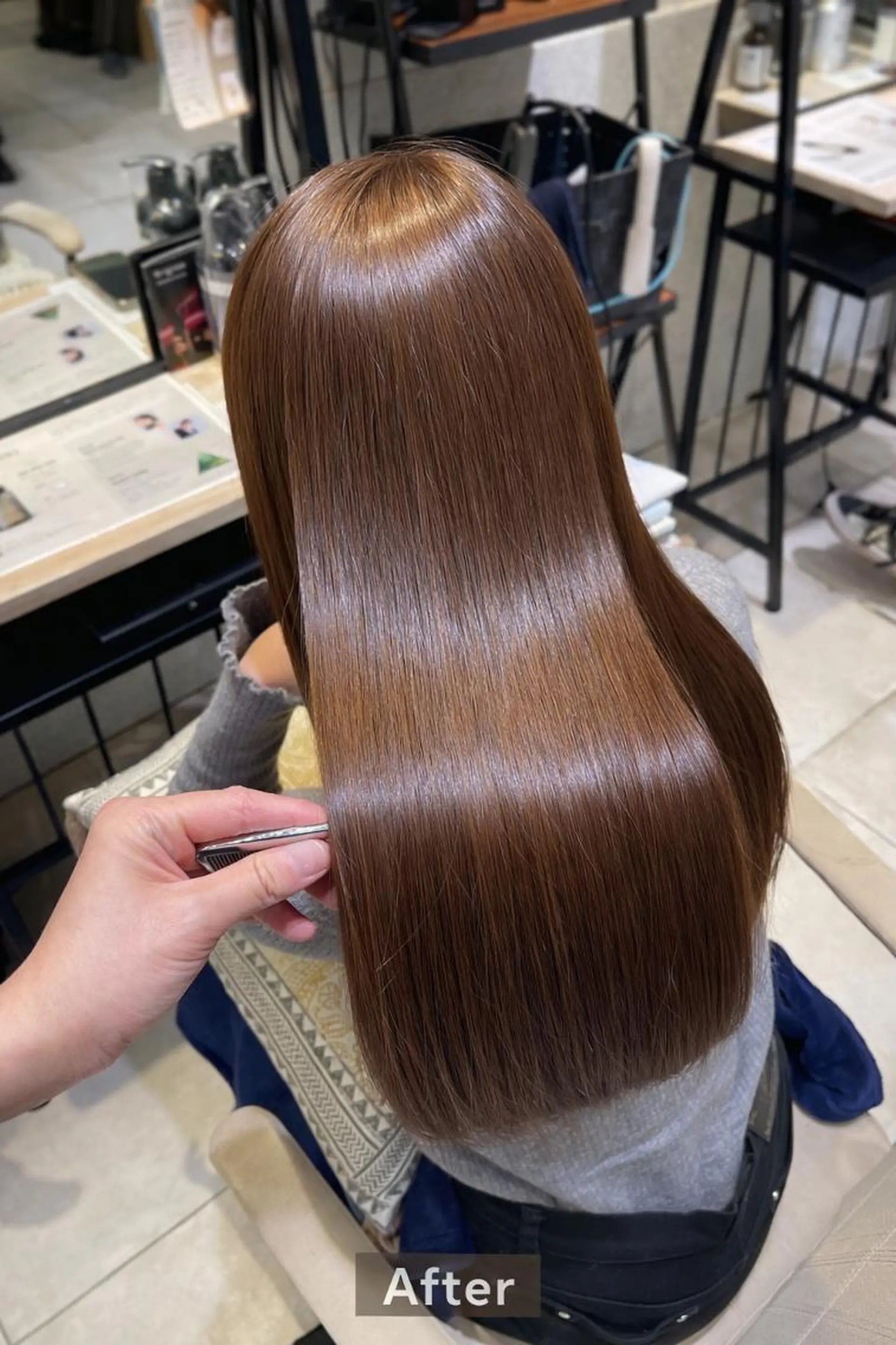 ロング カラー カット ヘアカラー 縮毛矯正 生涯の”美”パートナ ーQUATRO鈴木のヘアスタイル