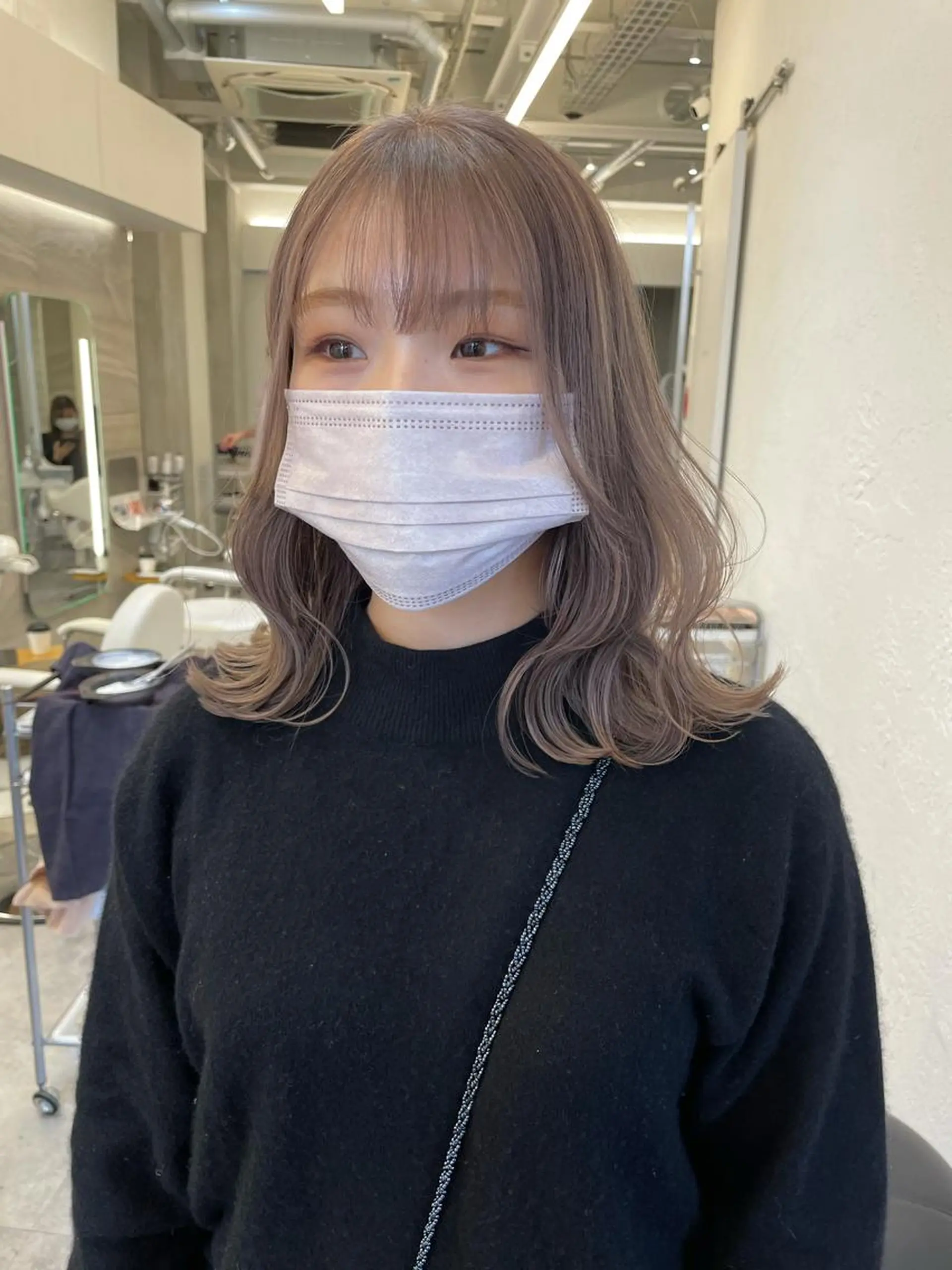 ミディアム カラー ヘアアレンジ カット ヘアカラー トリートメント ヘアセット 🍃柔らかヘアー田中 瑞希🍃のヘアスタイル