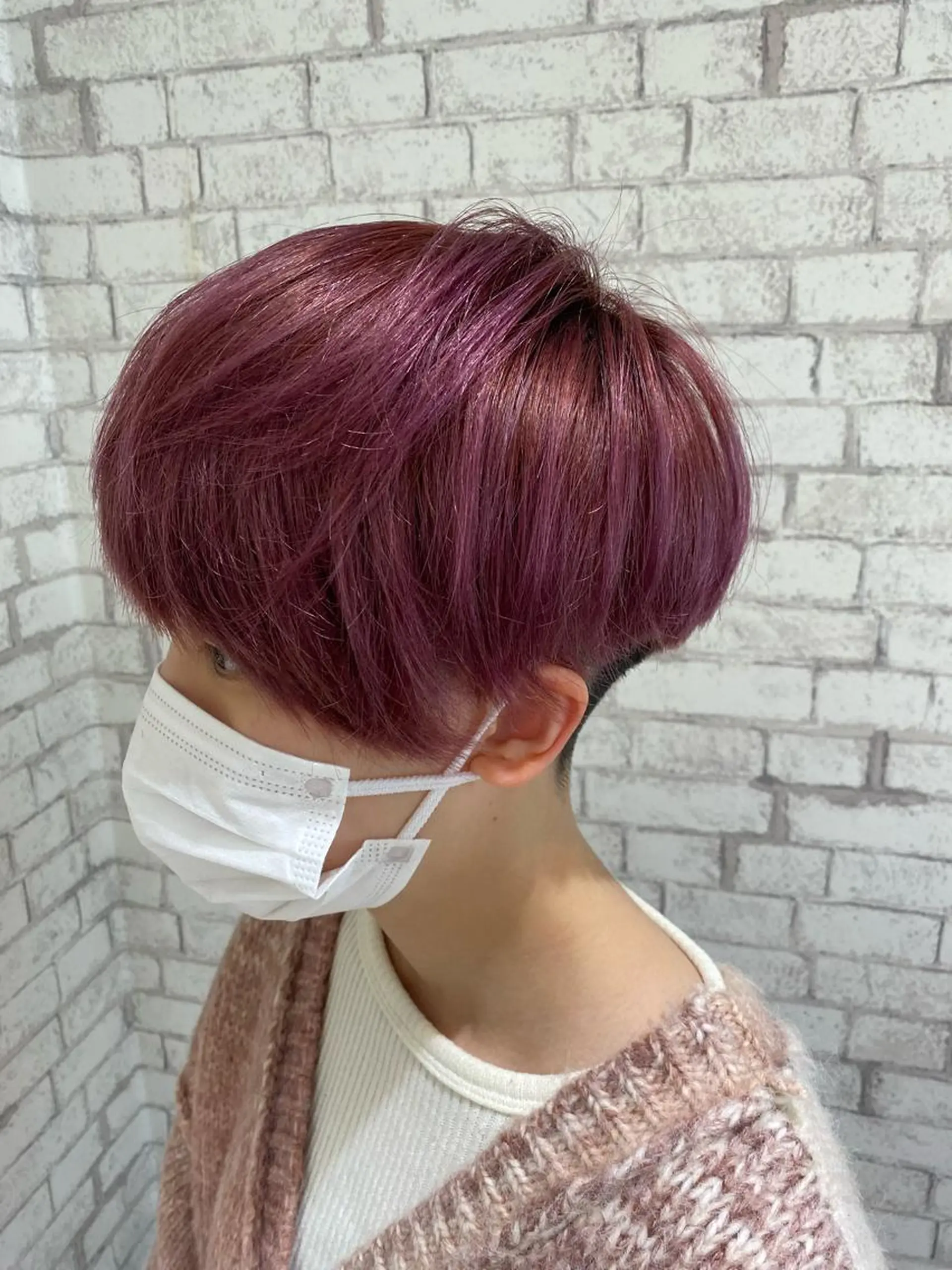 ショート カラー ヘアアレンジ ブリーチなし艶カラー 東家のヘアスタイル