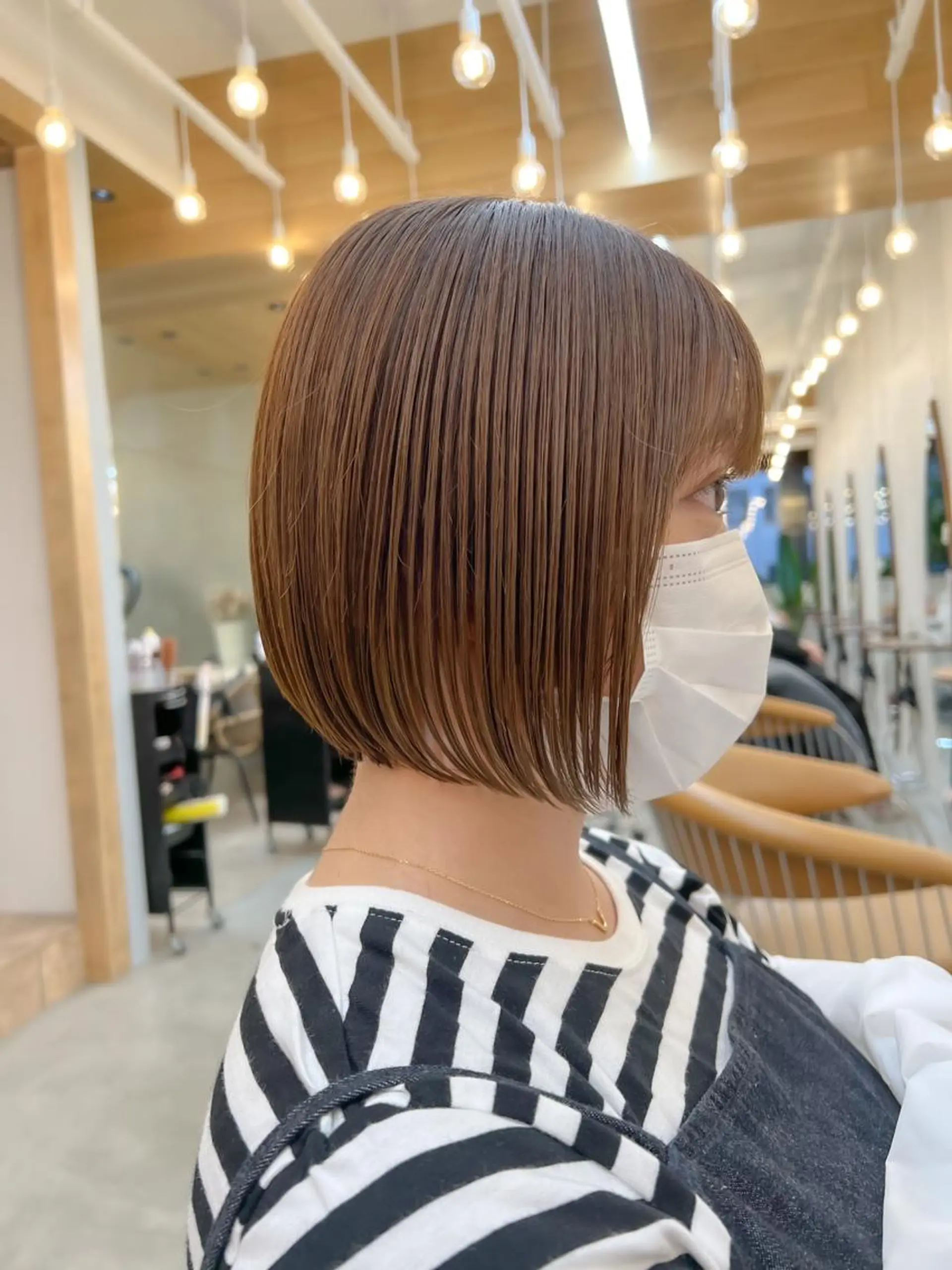 ショート カット ヘアカラー トリートメント ボブ/縮毛矯正 髪質改善/もえるのヘアスタイル