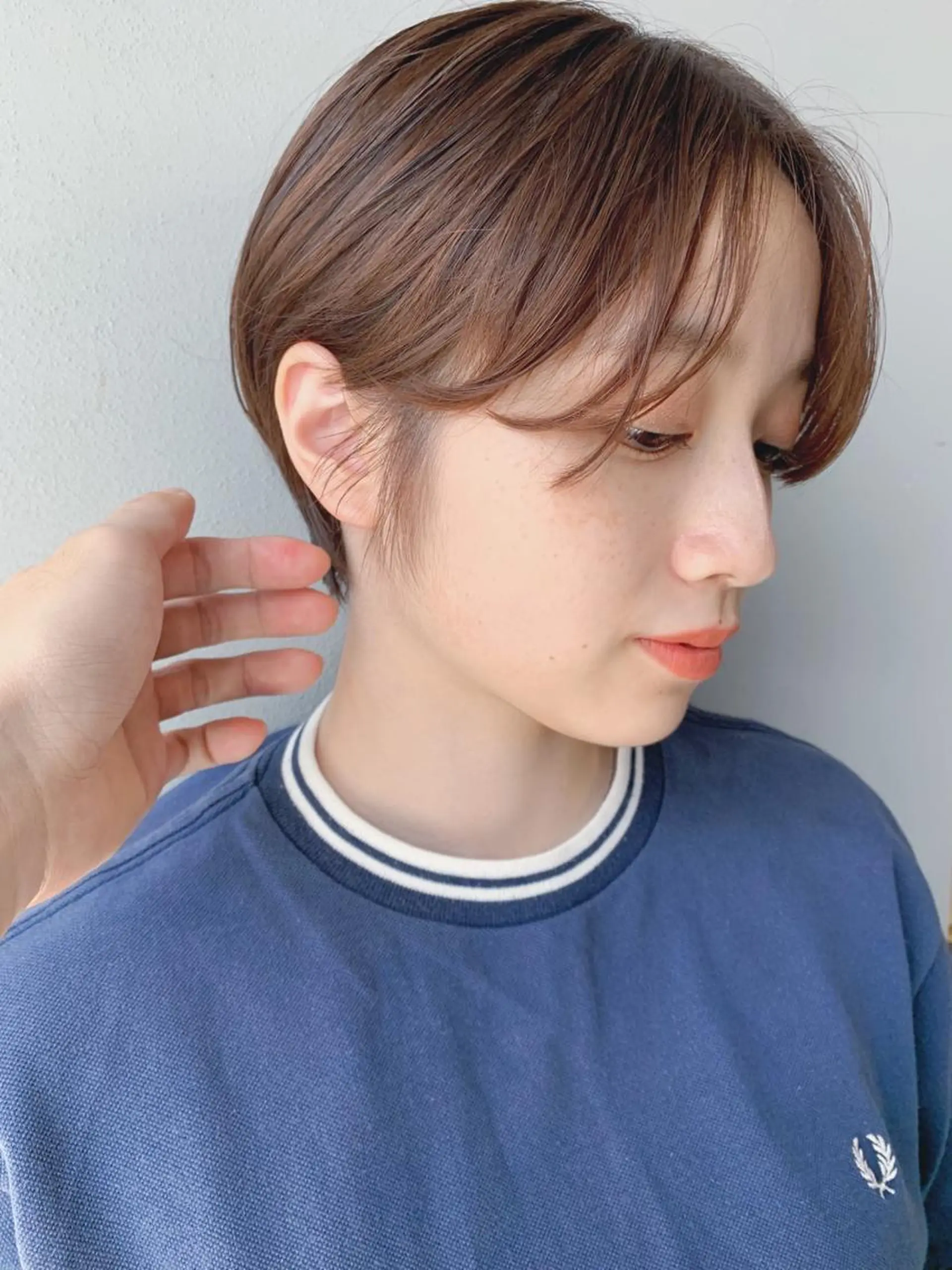 ショート カラー ボブパーマコテ巻き風 パーマNo1深江秀平のヘアスタイル