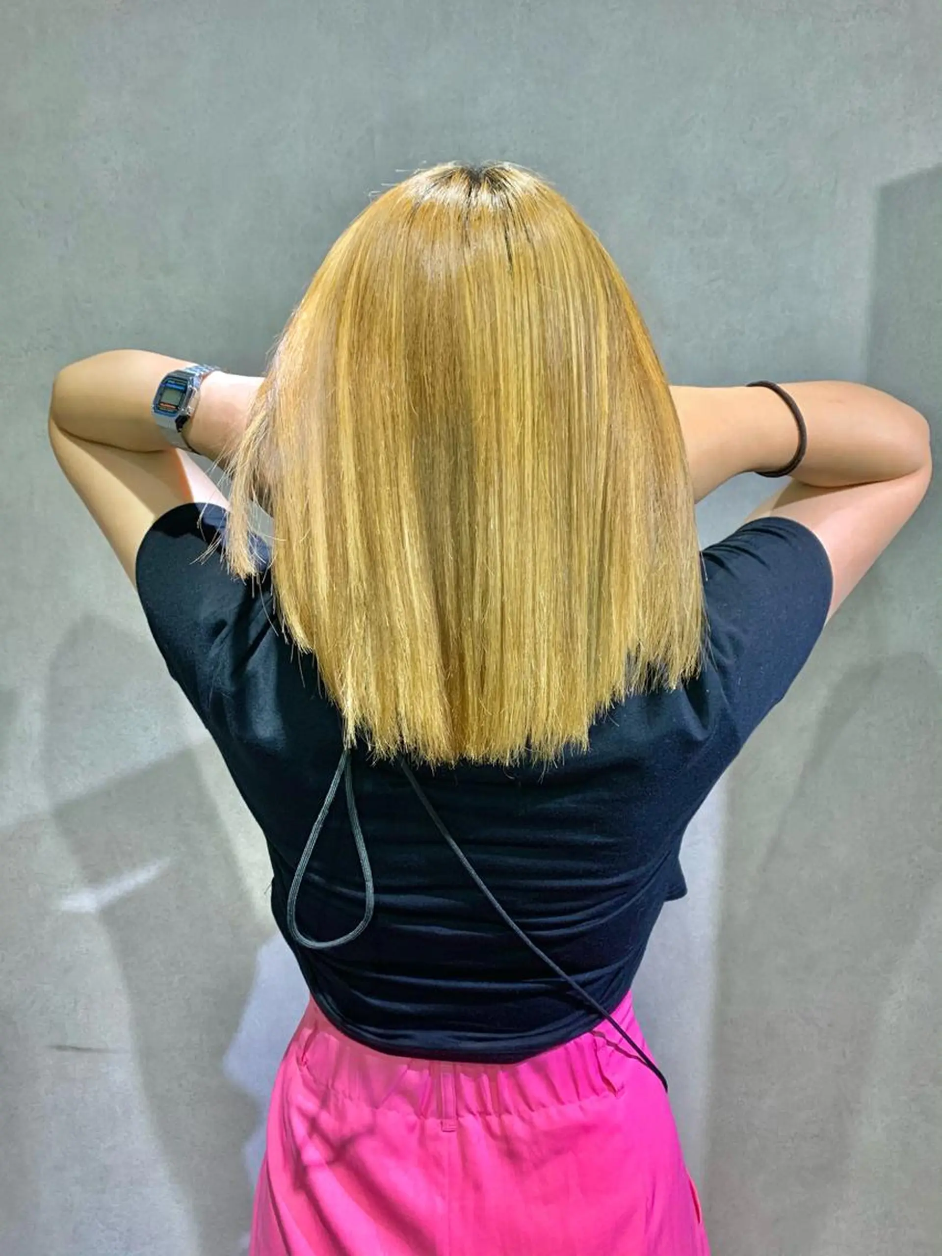 ミディアム カラー ブリーチ 髪質改善＊韓国ヘア＊ レイヤー＊IBUKIのヘアスタイル