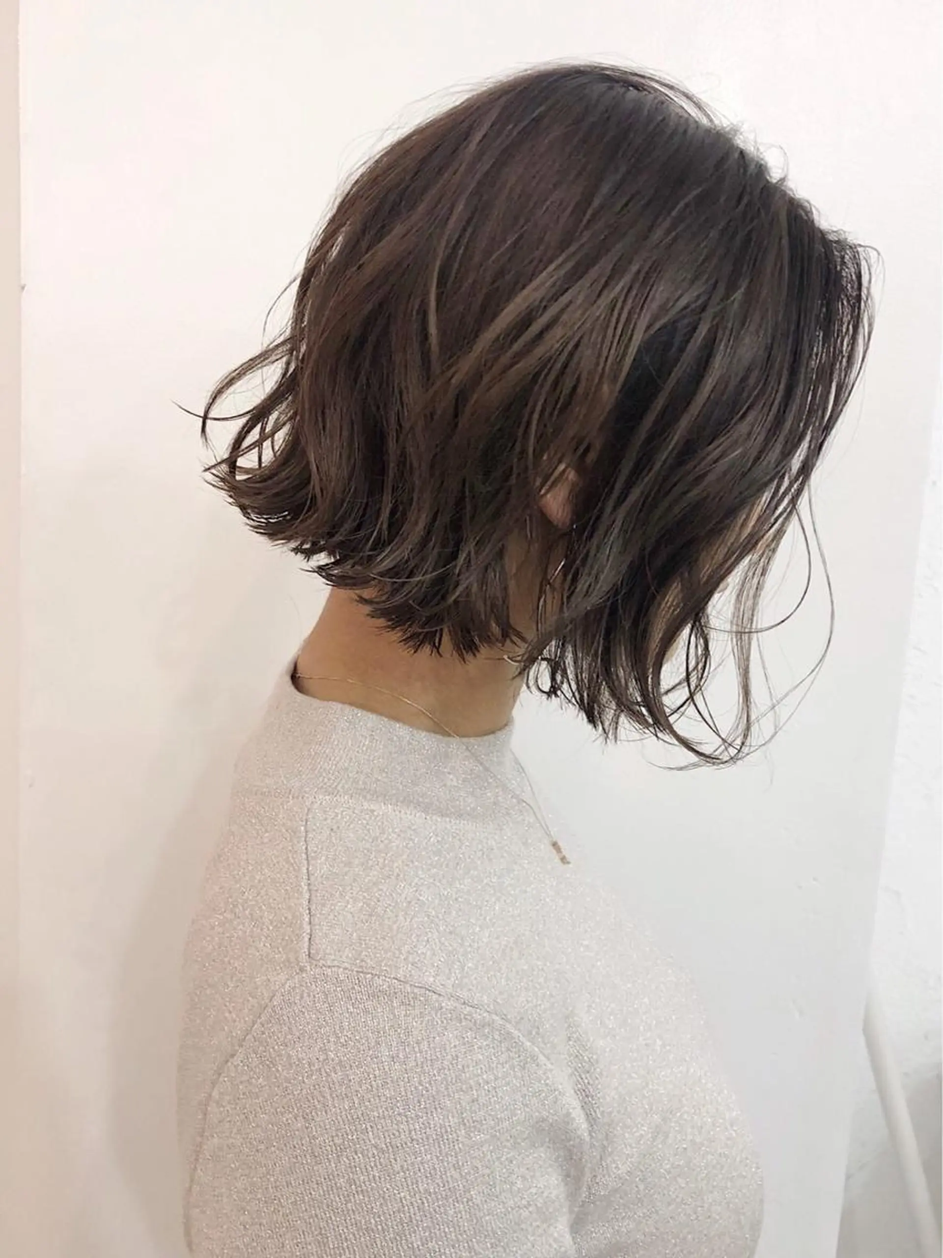 ショート カラー ブリーチ グレージュ ブリーチなしカラー 渋谷ブリーチカラー 韓国ヘアyuikoのヘアスタイル