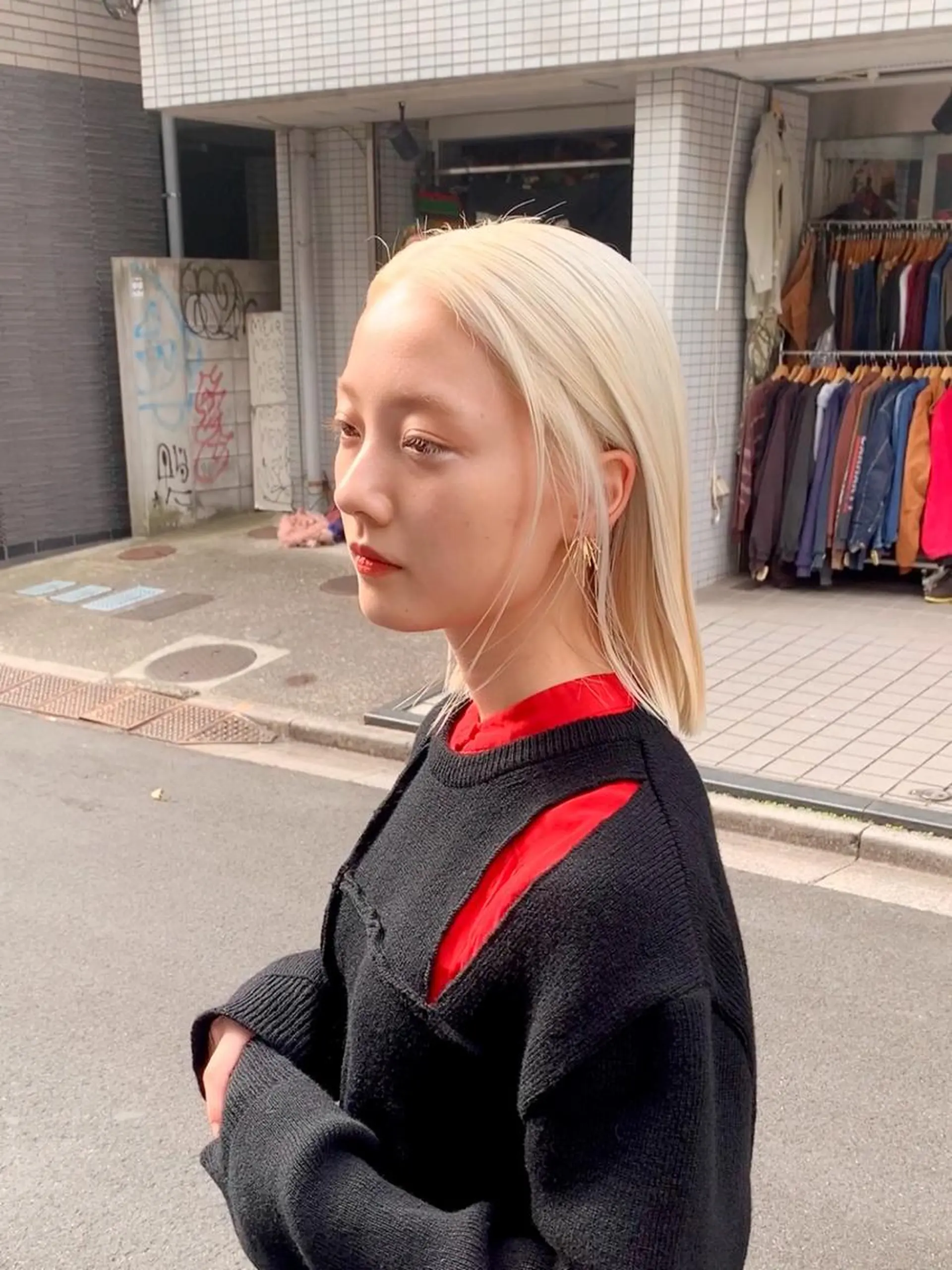 ミディアム ハイトーンNo.1✨ パーマ✨イマイタツヤのヘアスタイル