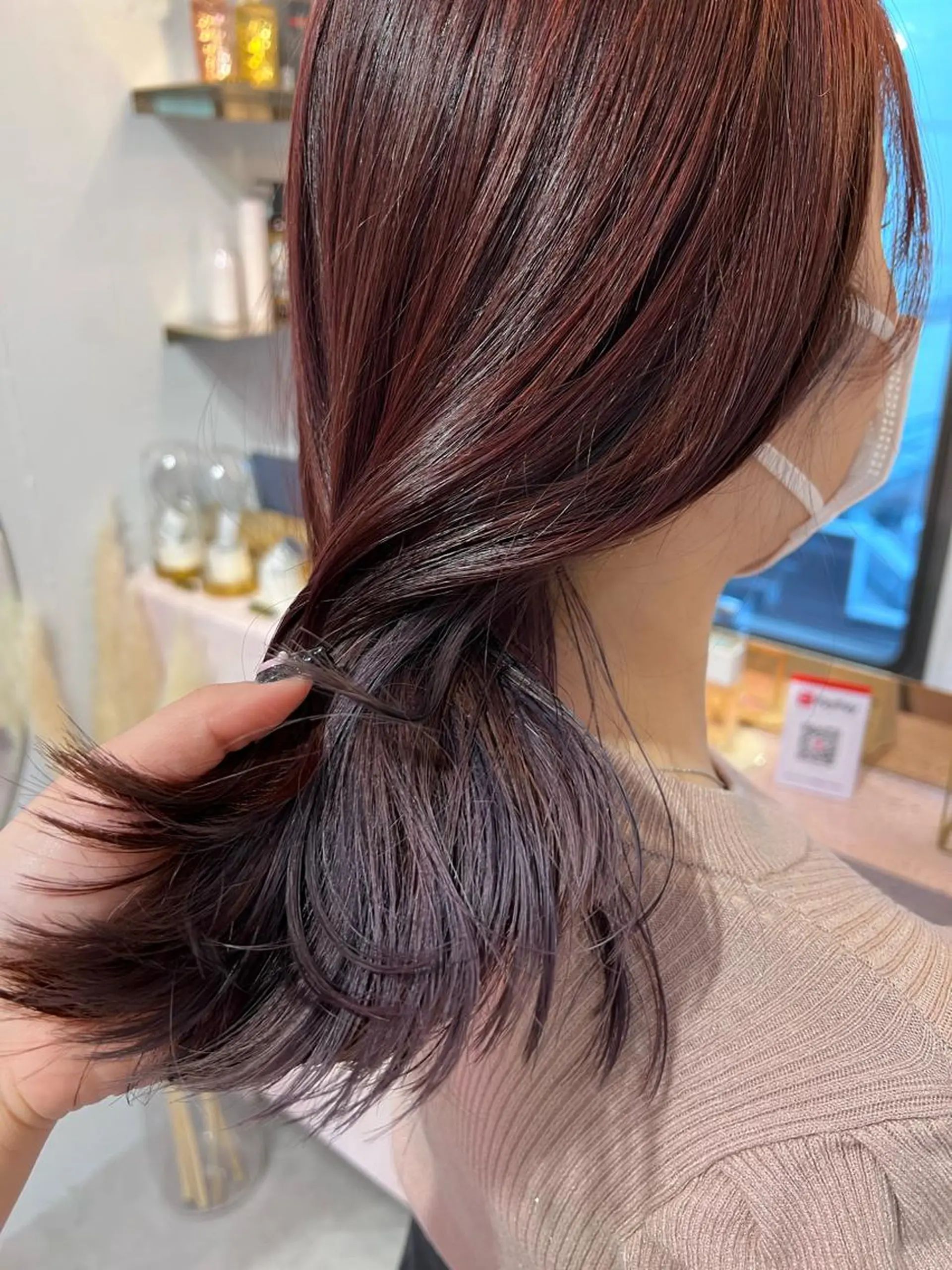 ミディアム 韓国風ヘア ヘアカラー トリートメント 🎀しゅな/韓国 レイヤー/透明感♡のヘアスタイル