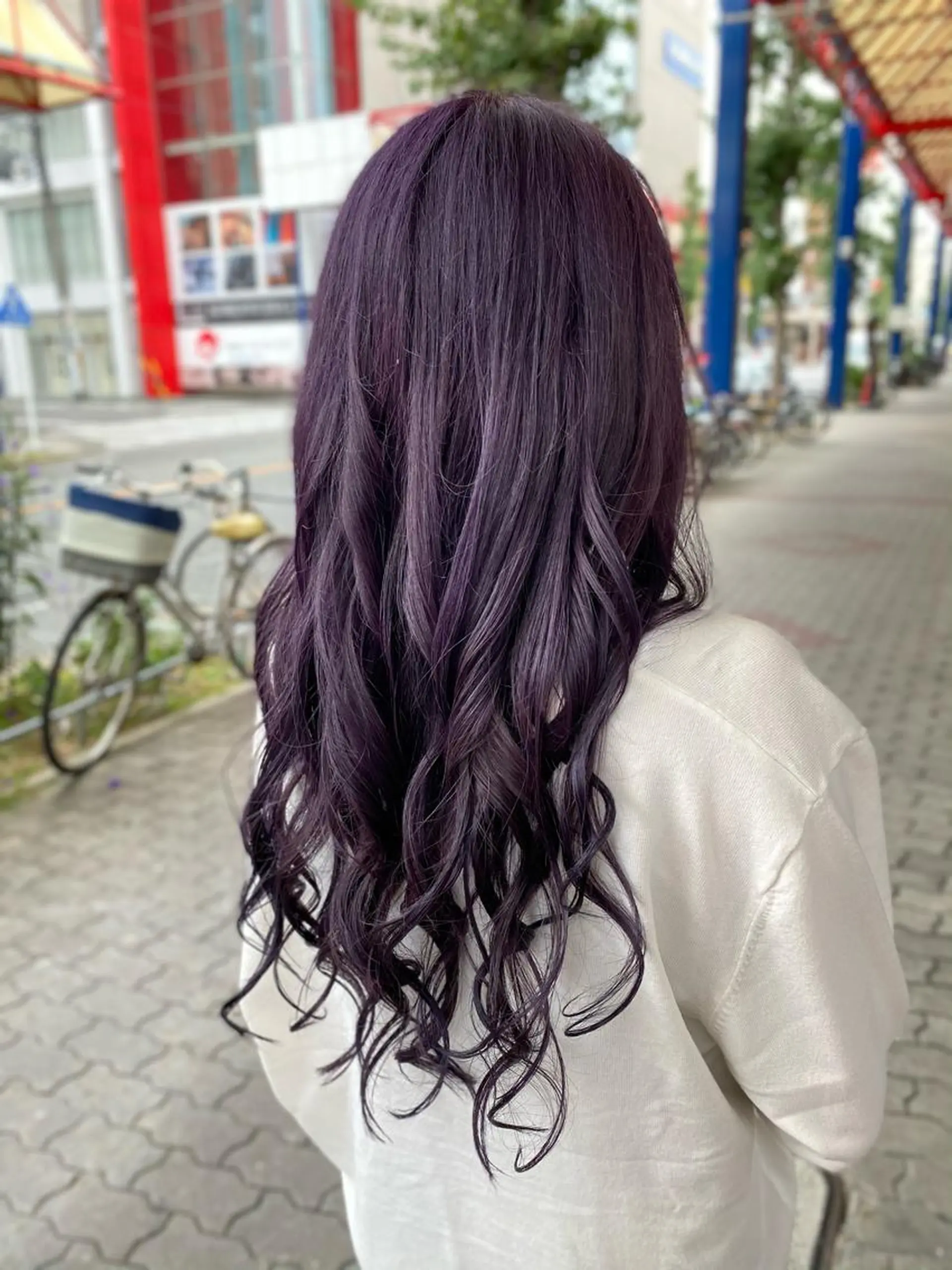 セミロング ヘアカラー ゆぴ☾‪/推しカラー /ハイトーンのヘアスタイル